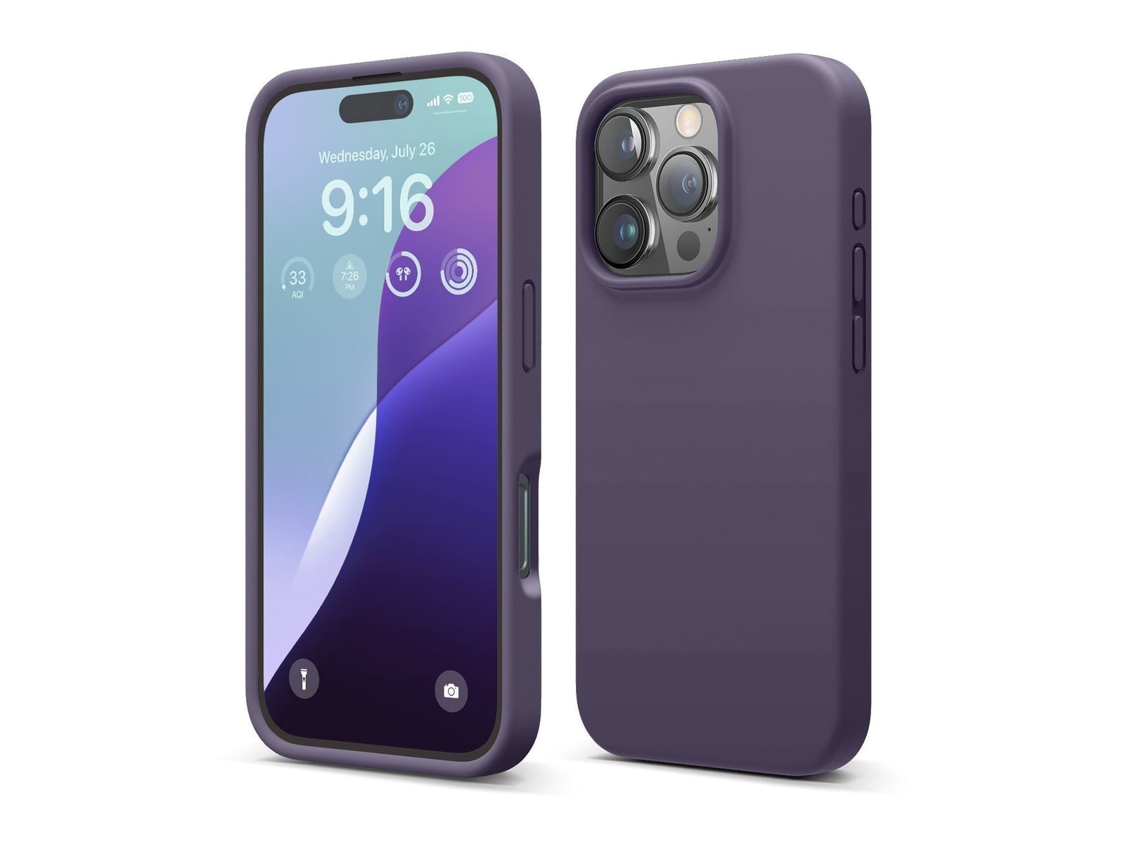 elago - Premium Silicone Case - iPhone 16 Pro - Deep Purple