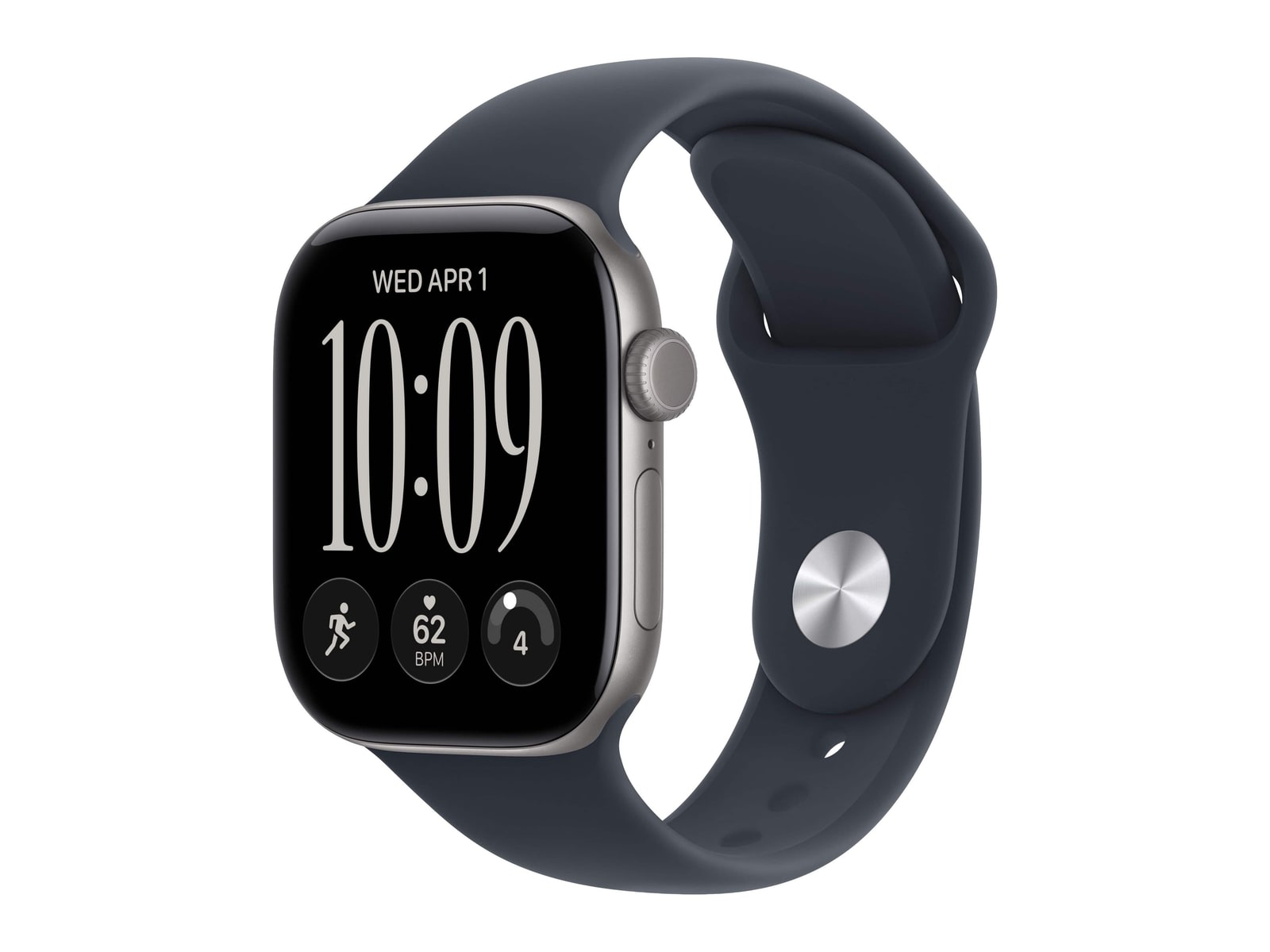 Apple Watch Series 12 GPS 42mm Space Gray Aluminum Case with Navy Blue Sport Band - S/M