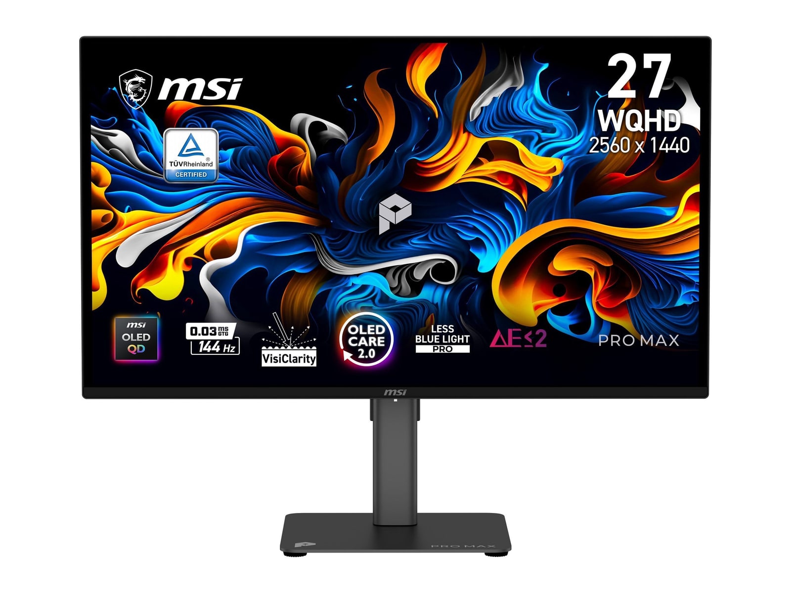 MSI - 26.5" PRO MAX 271QPX14G QHD 144Hz OLED Monitors