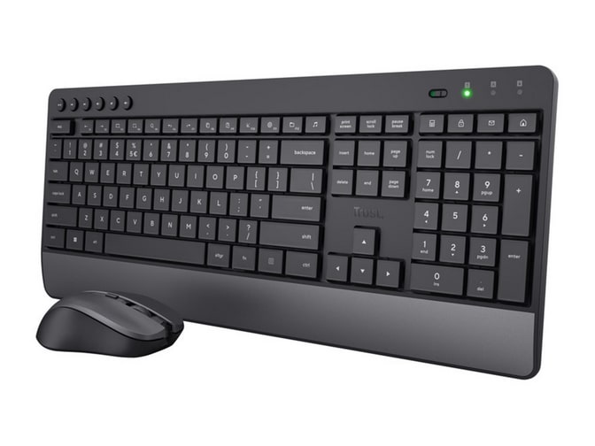 Trust - Trezo Comfort Keyboard & Mouse Set (Italian Layout) Wireless Keyboards - Black