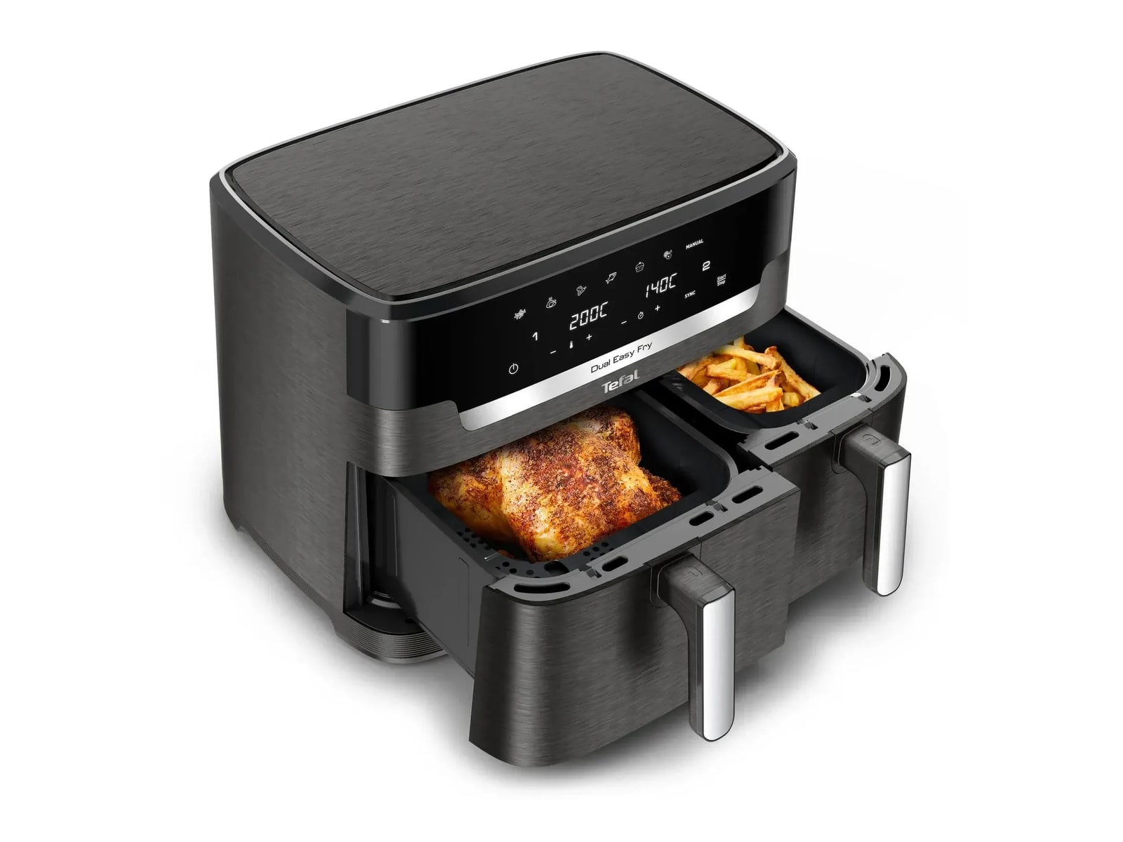 Tefal - EY942H Dual Easy Fry XXL Dual Chamber Air Fryers