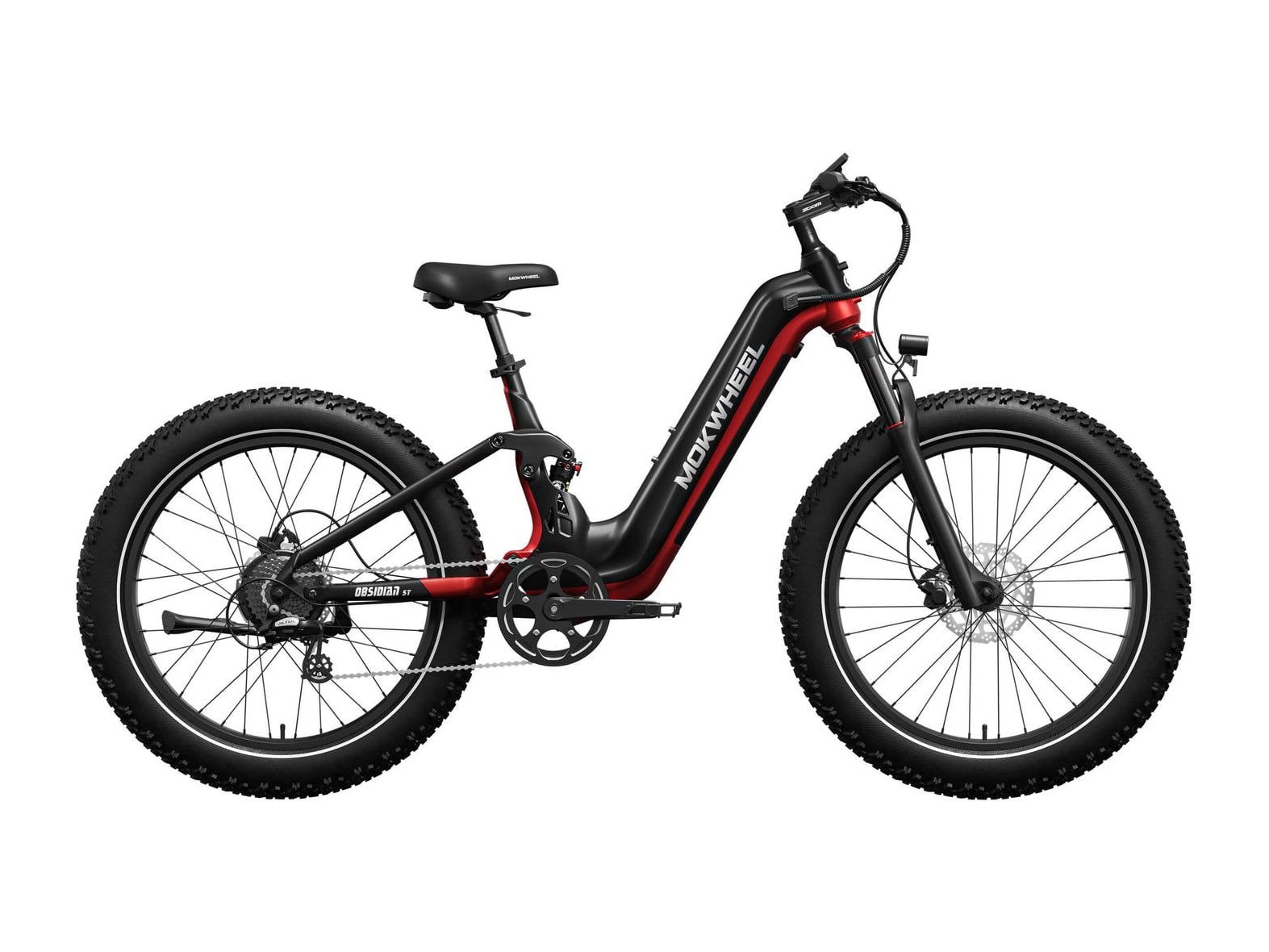 Mokwheel - Obsidian ST Black and Red Electric Bikes
