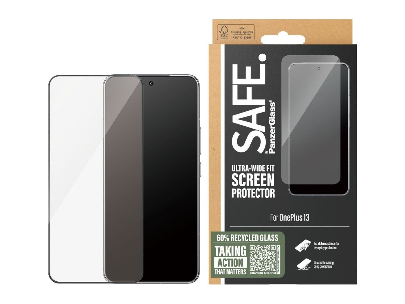 PanzerGlass - SAFE. Screen Protector OnePlus 13 Ultra-Wide Fit