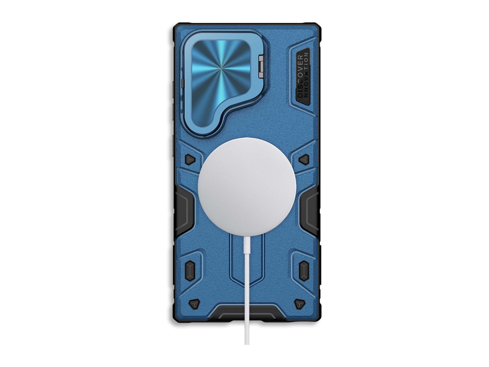 Nillkin - MagSafe Compatible CamShield Armor CamProp Case - Galaxy S24 Ultra - Navy Blue