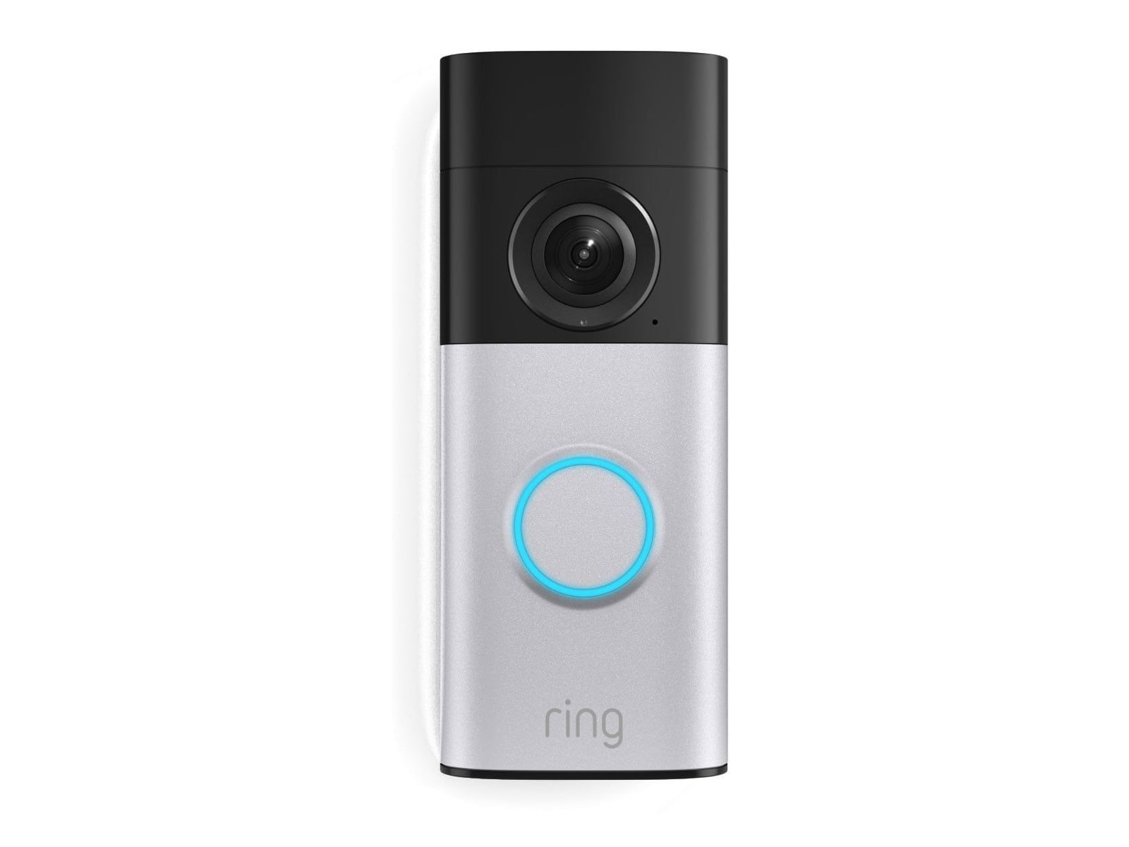 Ring - Wired Doorbell Plus with Retinal 2K Silver Video Doorbells