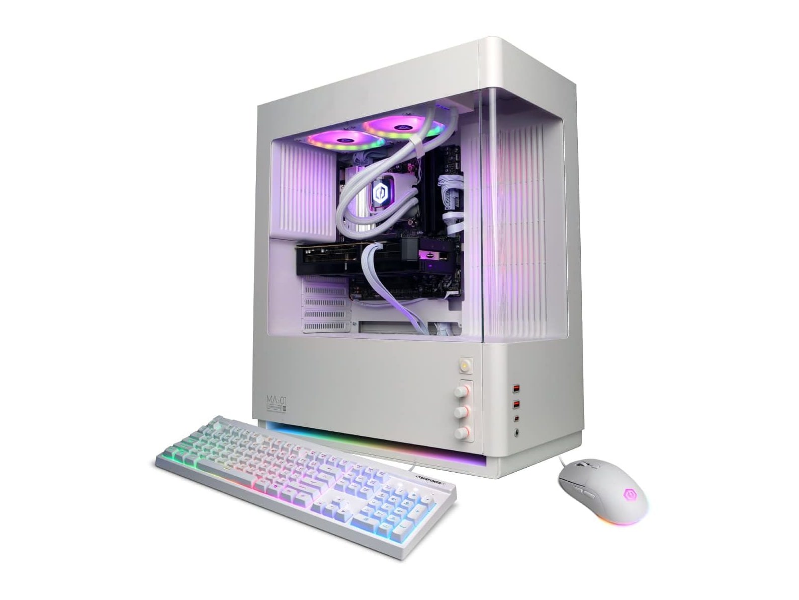 CyberPowerPC - SLC8000BSDF - AMD Ryzen 7 9700F chip - 32GB Memory - 1TB SSD - White
