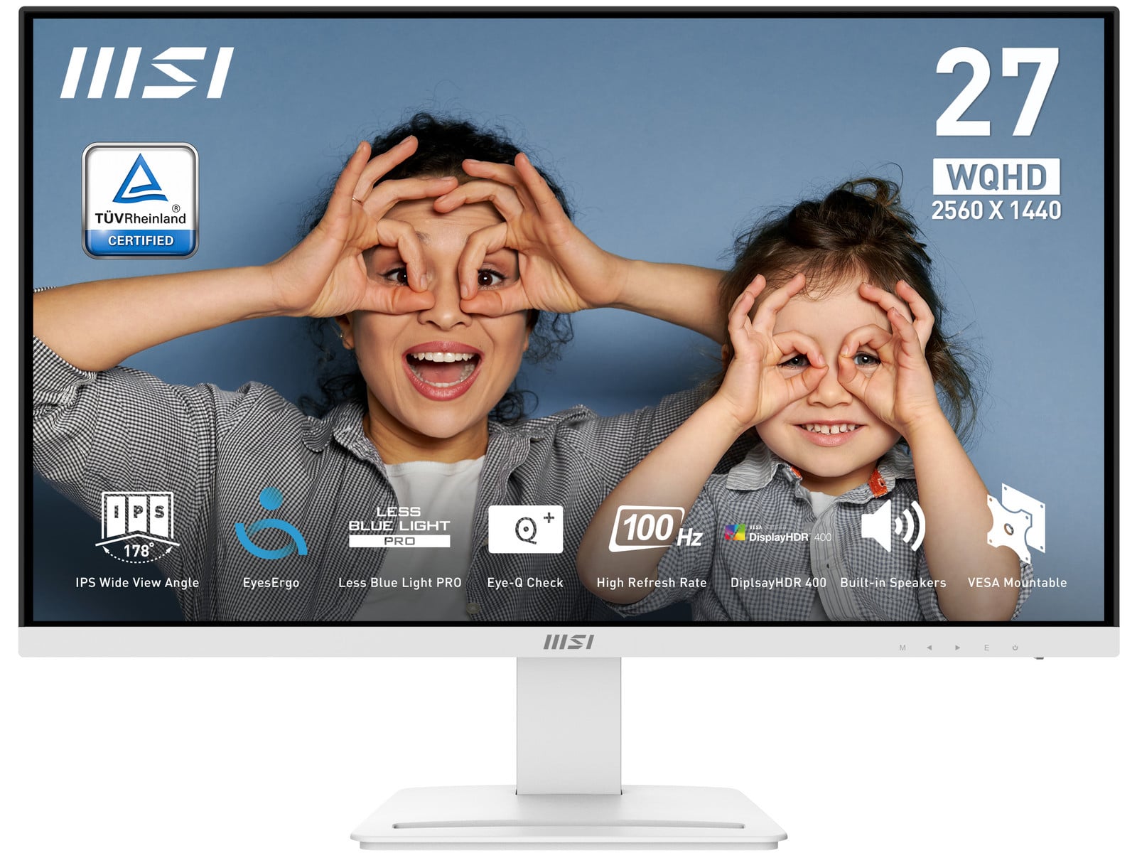 MSI - 27" PRO MP273QW E2 WQHD 100Hz Professional Monitors - White
