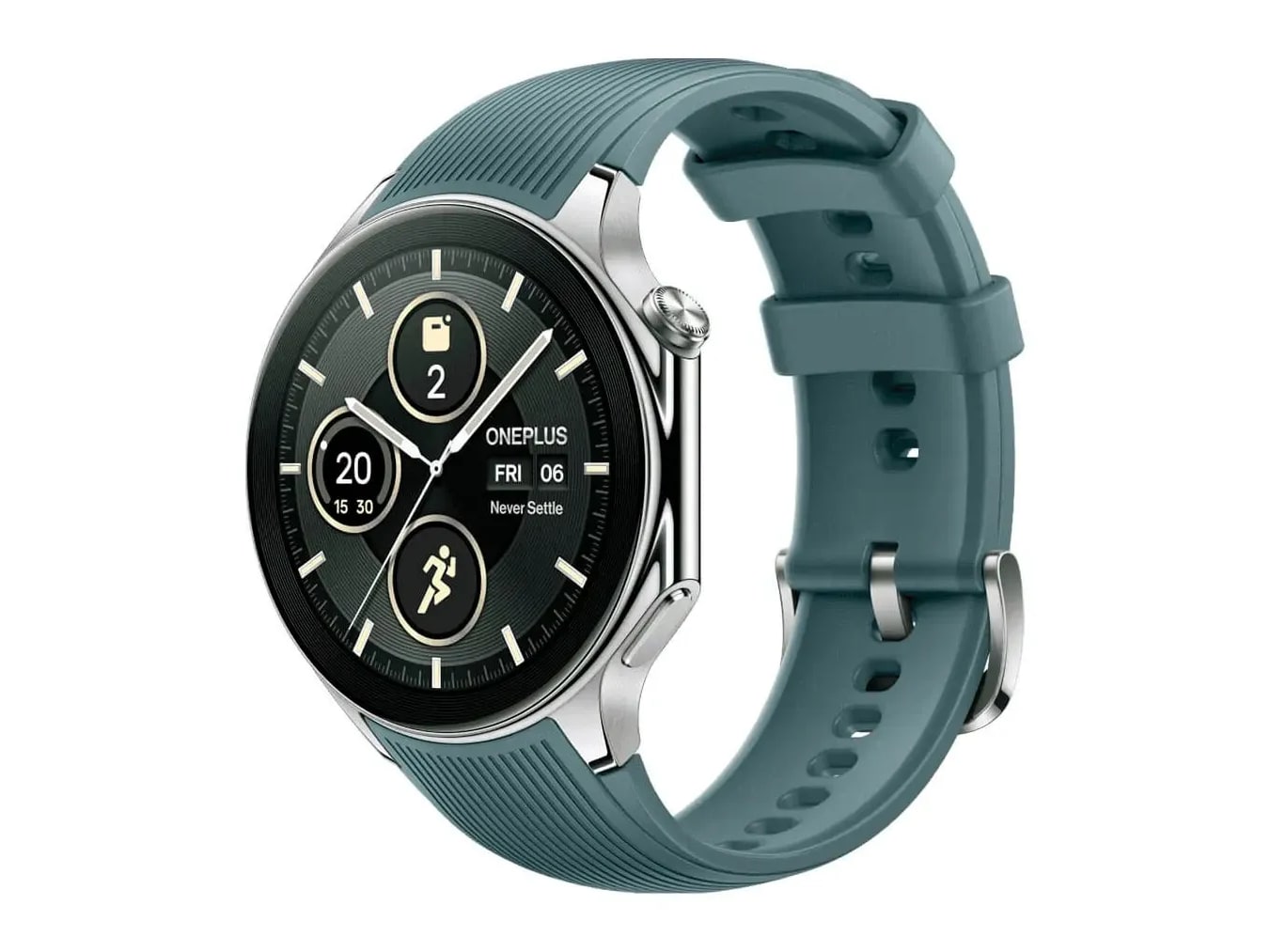 OnePlus - Watch 2 Smart Watches - Radiant Steel