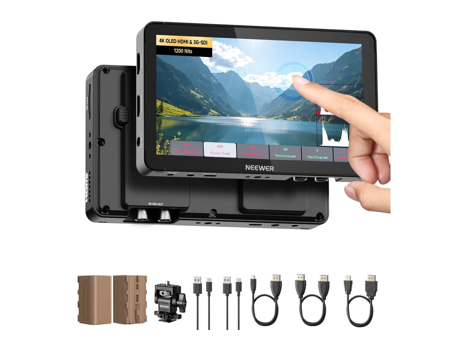 Neewer - F700U OLED 7" Camera Touch Screen Monitor Camera Accessories