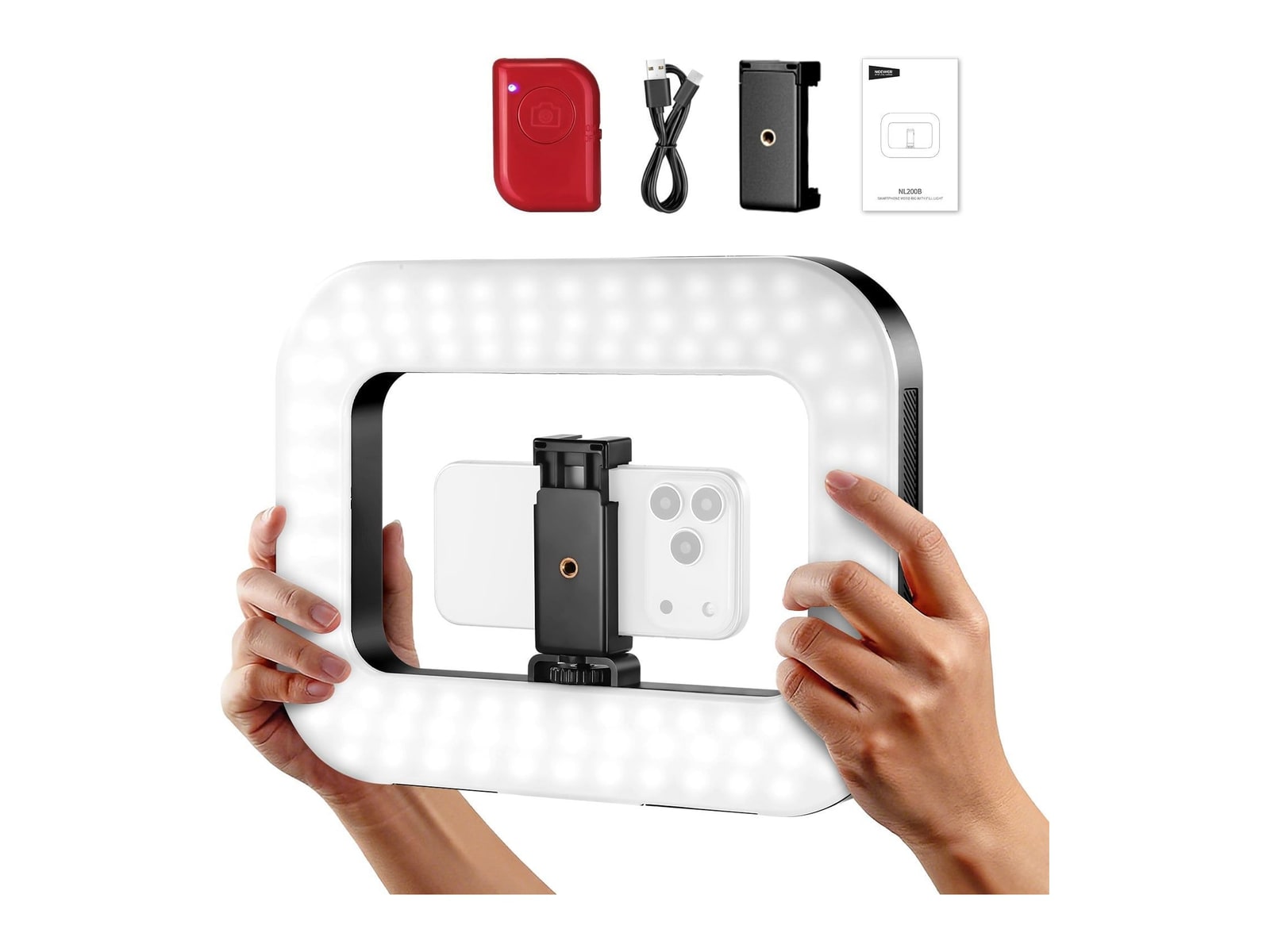 Neewer - NL200B Phone Video Rig with Selfie Light Camera Accessories