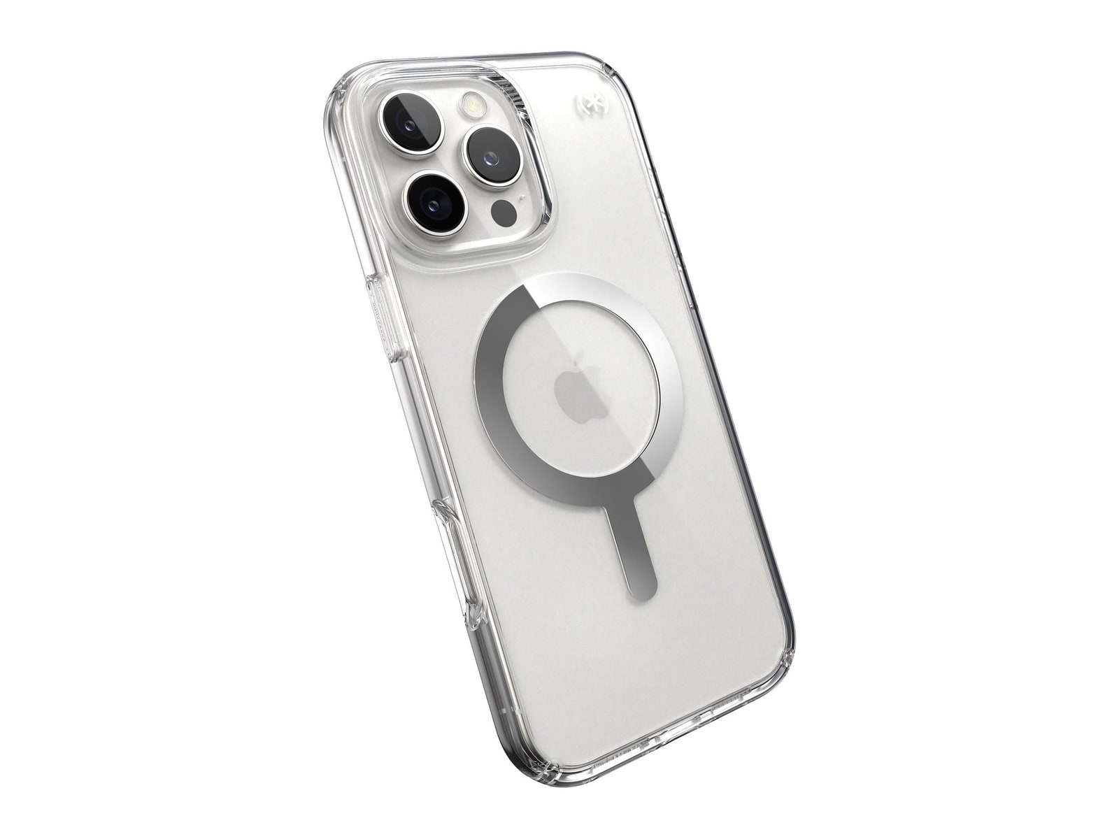 Speck - Presidio Perfect-Clear MagSafe - iPhone 16 Pro Max - Clear/Chrome