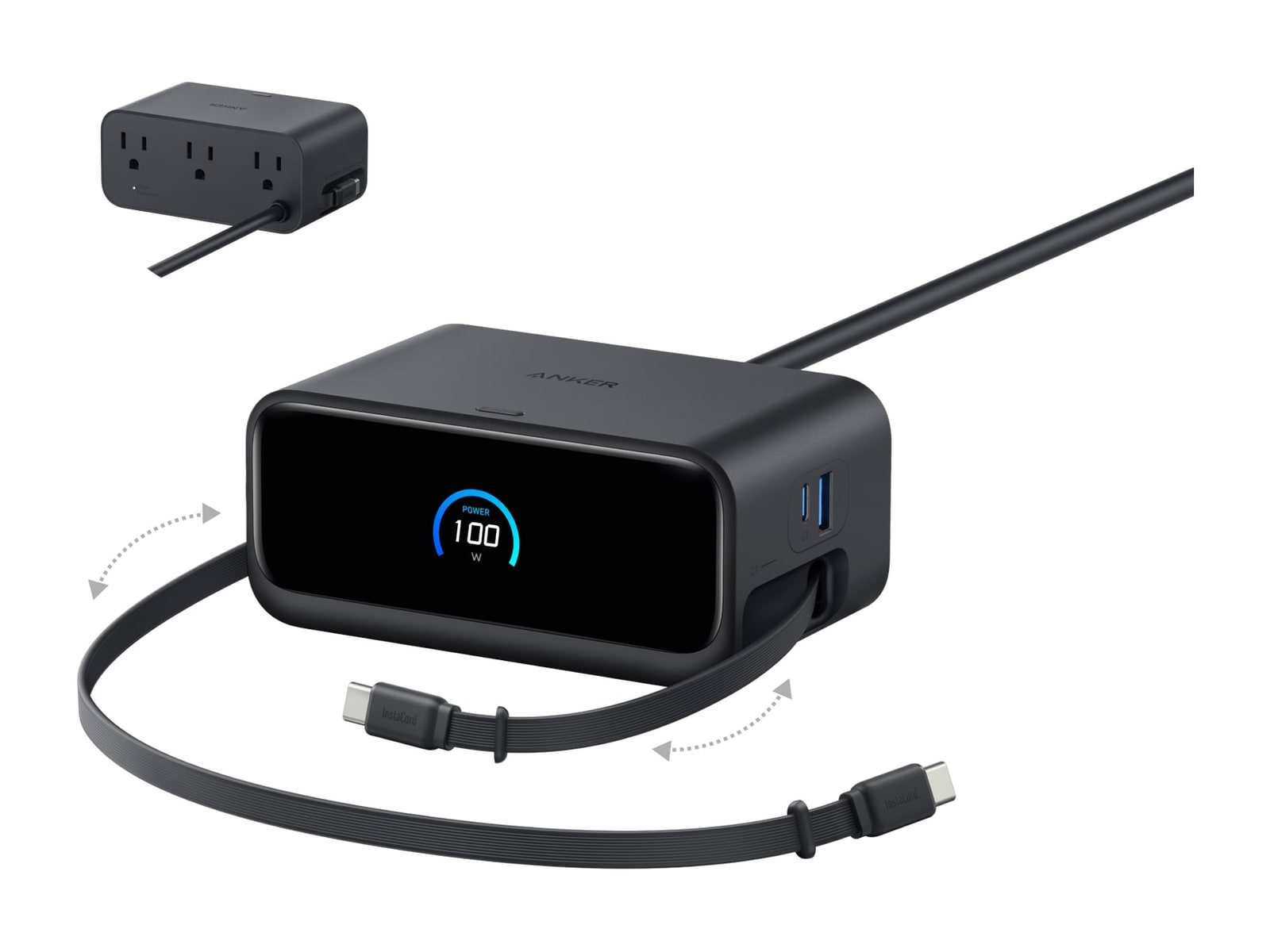 Anker - Nano Charging Station (7-in-1, 100W) Black Wall Chargers