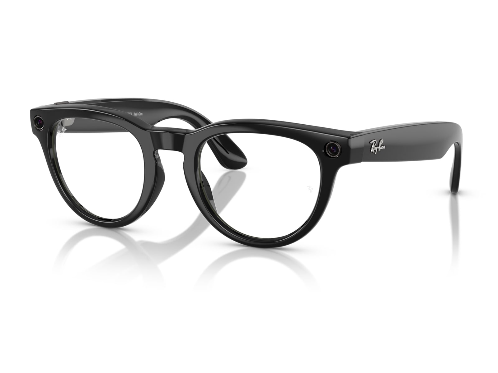 Ray-Ban Meta Headliner (Gen 1) Low Bridge Fit — Shiny Black, Clear/Sapphire Transitions
