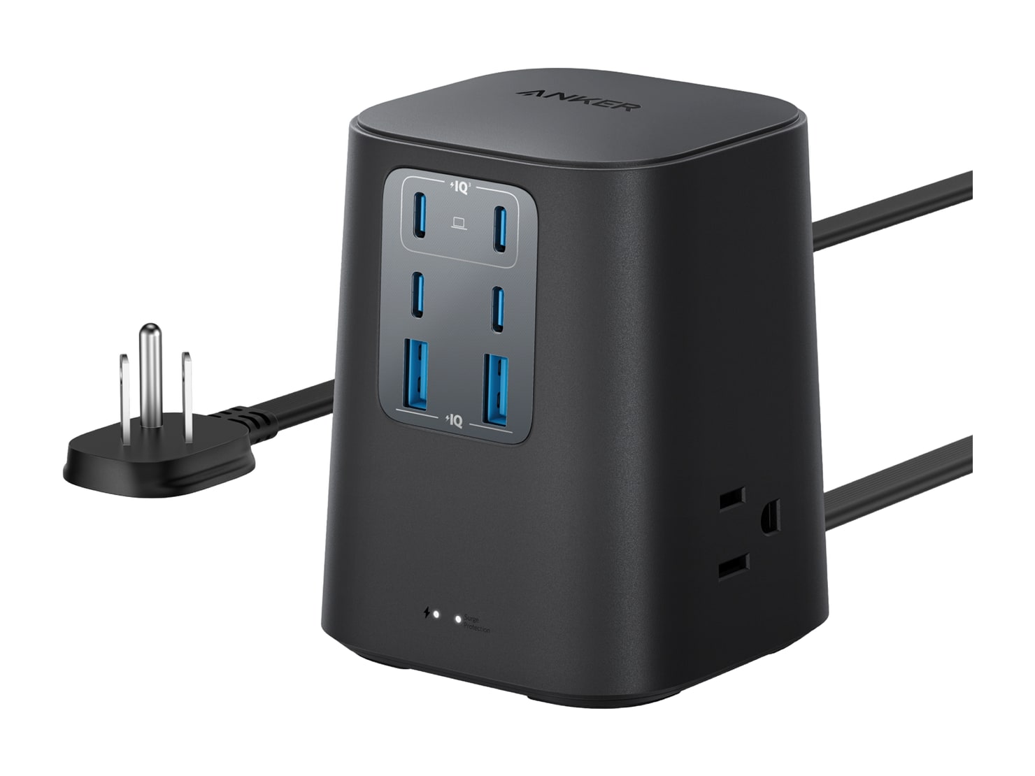 Anker - Charging Station (9-in-1, 100W) Black Wall Chargers