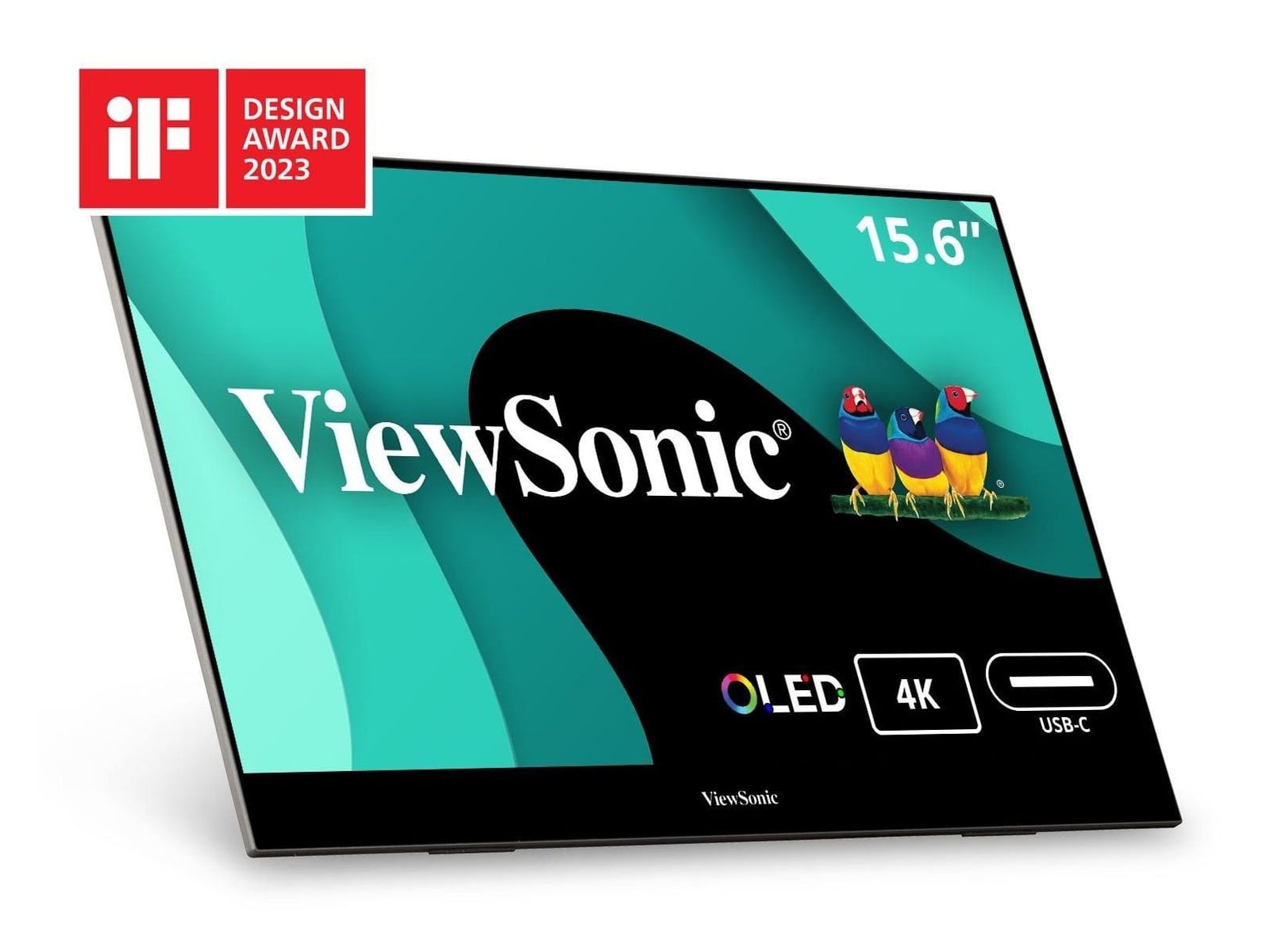 ViewSonic - 15.6" VX1655-4K-OLED 4K UHD 60Hz Portable Monitors - Black