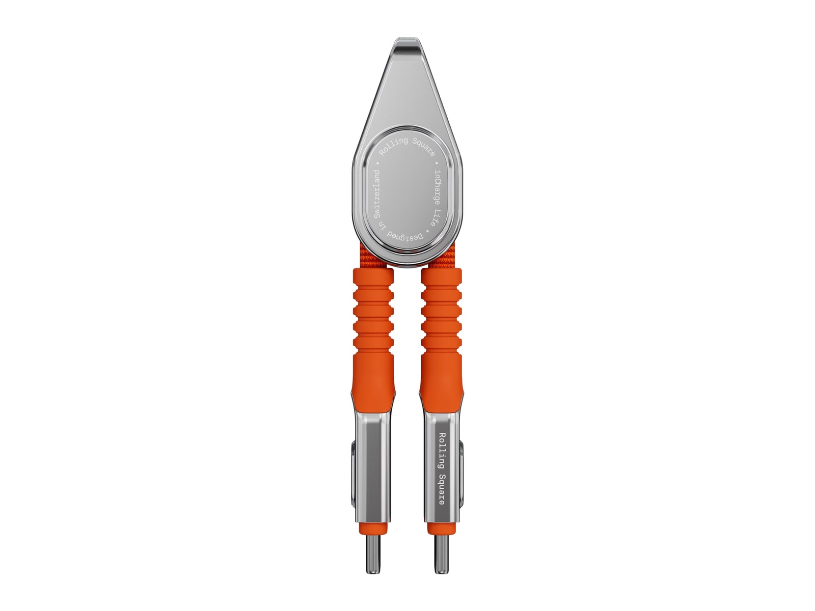 Rolling Square - inCharge Life Keyring - 240W 0.15m Orange USB-C Cables