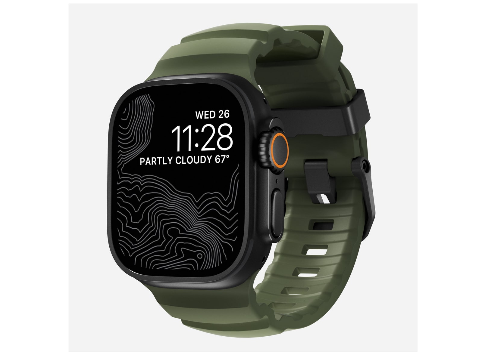 Nomad - Rocky Point Band - 46mm/49mm Watch Bands - Forest - Black Hardware