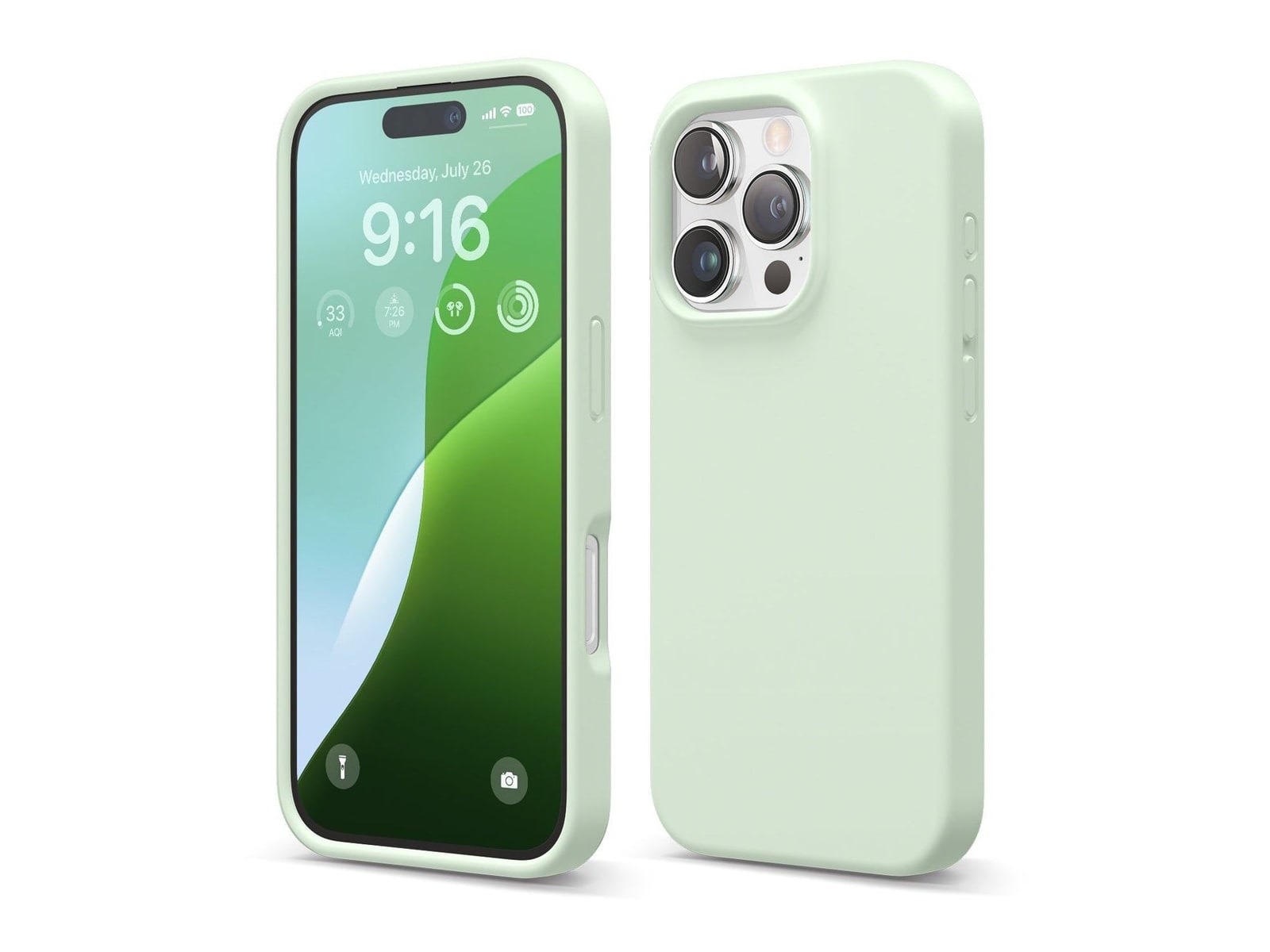 elago - Premium Silicone Case - iPhone 16 Pro - Soft Mint