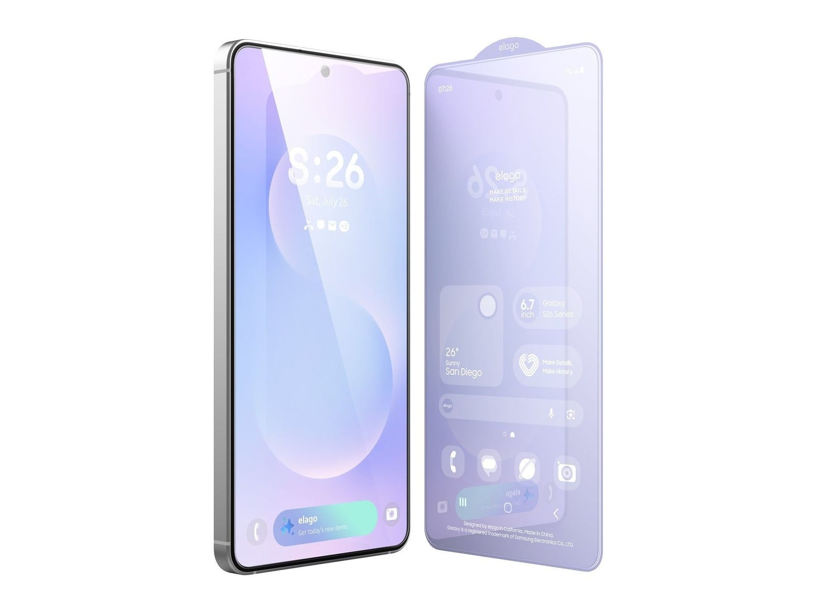 elago - Tempered Glass + Screen Protector (1 Pc) - Galaxy S26 Plus