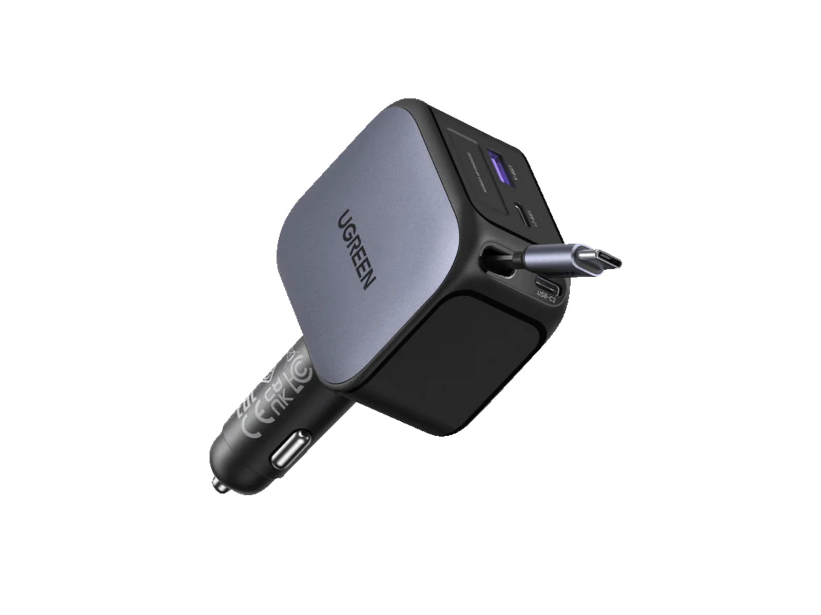 UGREEN - Nexode Retractable Car Charger 145W Car Chargers