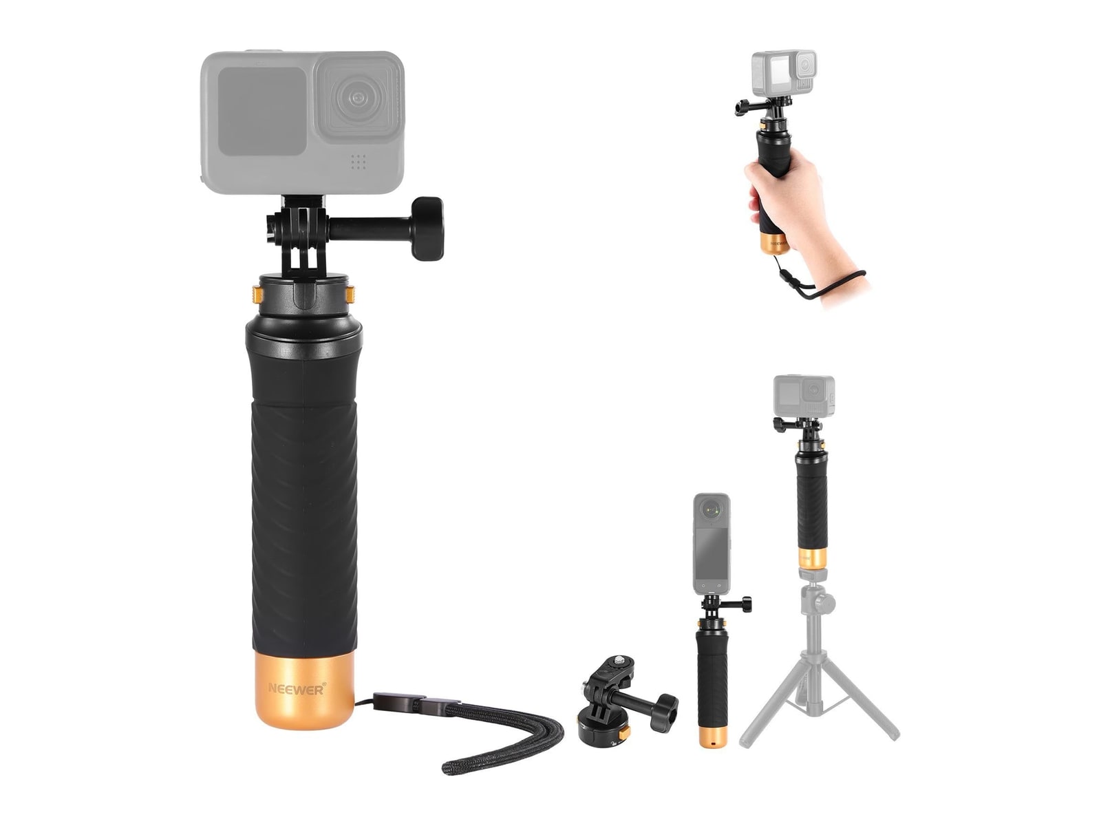 Neewer - GP23 Floating Hand Grip For Action Camera Camera Accessories