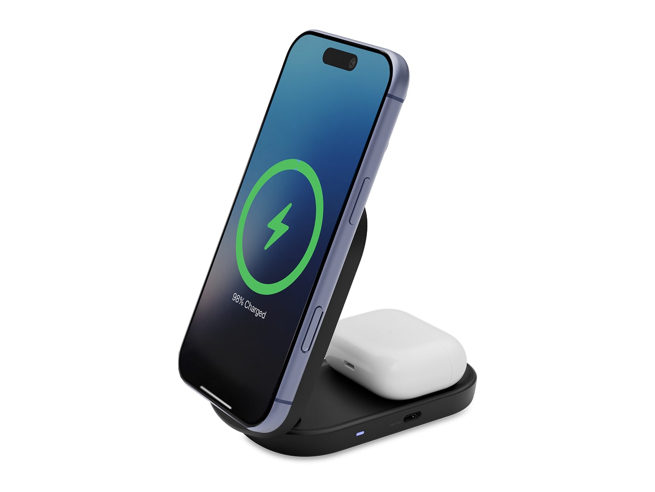 Cygnett - ChargeFold 2-in-1 Magnetic Wireless Charging Stand 25W - Black Wireless Chargers