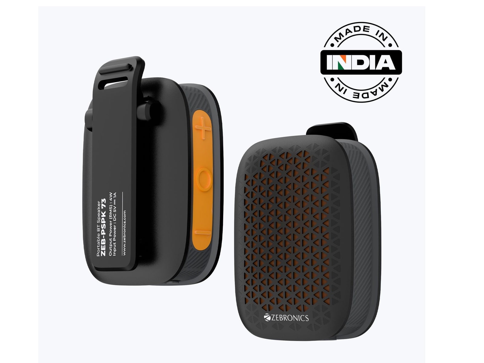 Zebronics - Zeb Clipper Pro Portable Speakers - Black