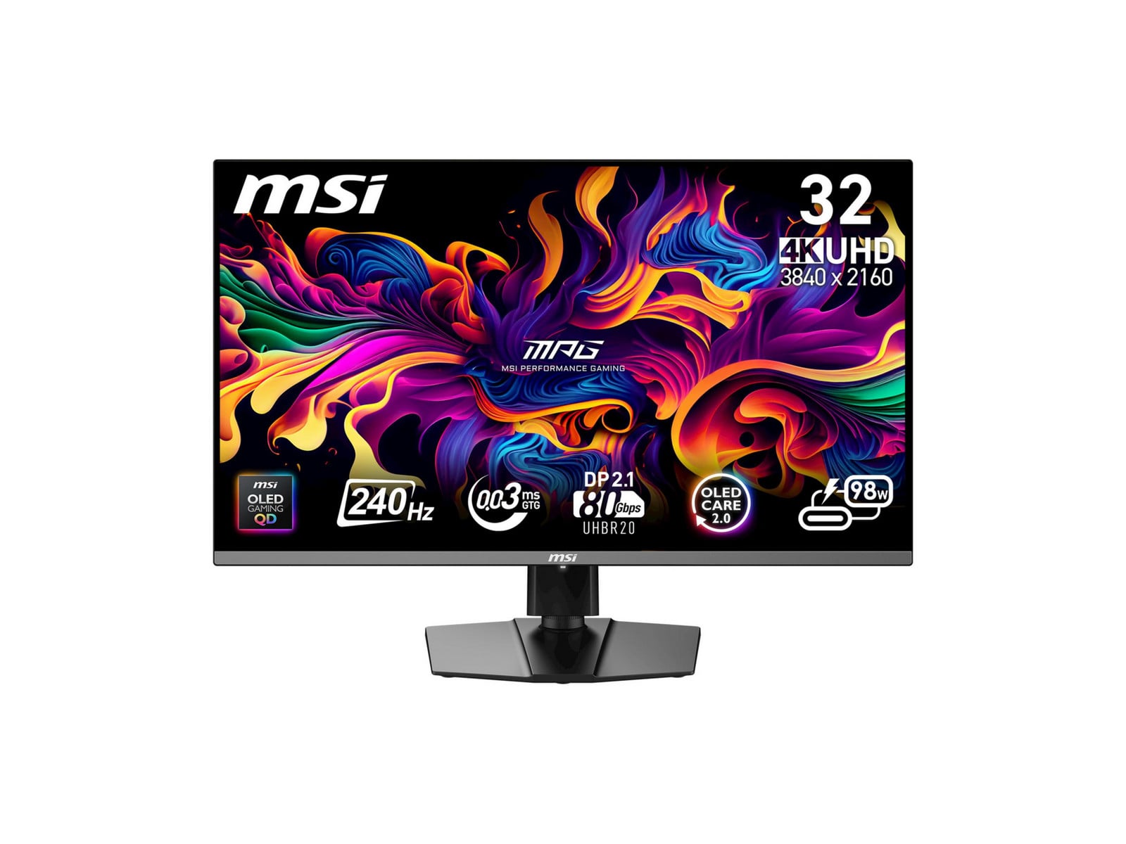 MSI - 31.5" MPG 322URX QD-OLED 4K UHD 240Hz OLED Monitors