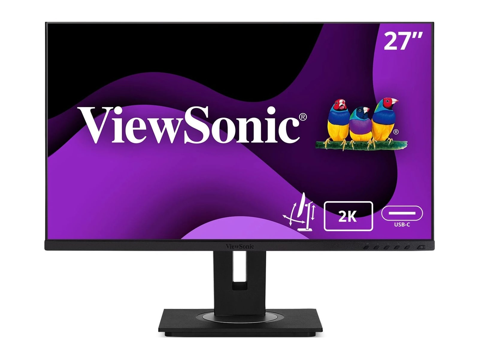 ViewSonic - 27" VG2756A-2K QHD 60Hz Professional Monitors - Black