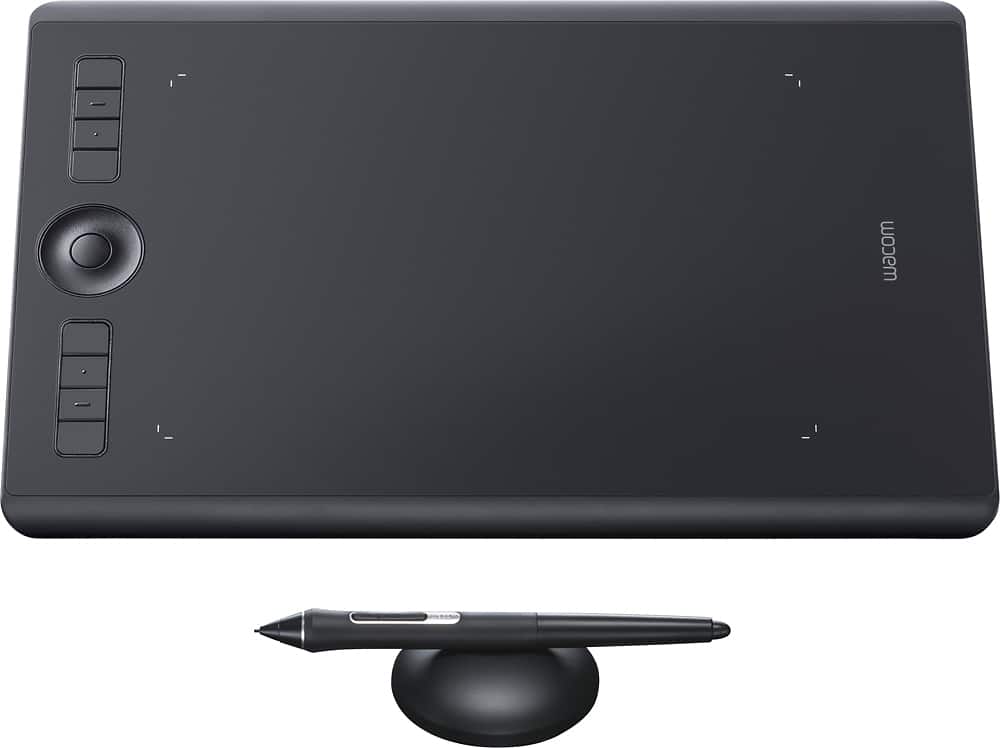 Wacom - Intuos Pro Medium Bluetooth, USB Drawing Tablets - Black