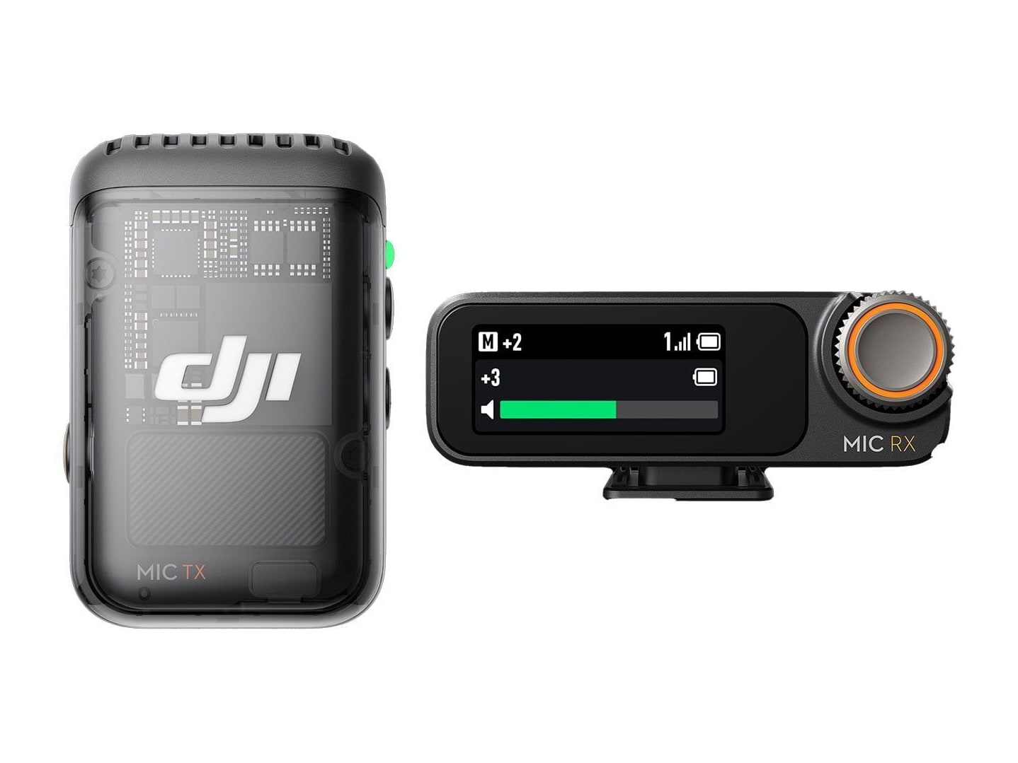 DJI - Mic 2 (1 TX + 1 RX) 3.5mm, USB-C Microphones - Black