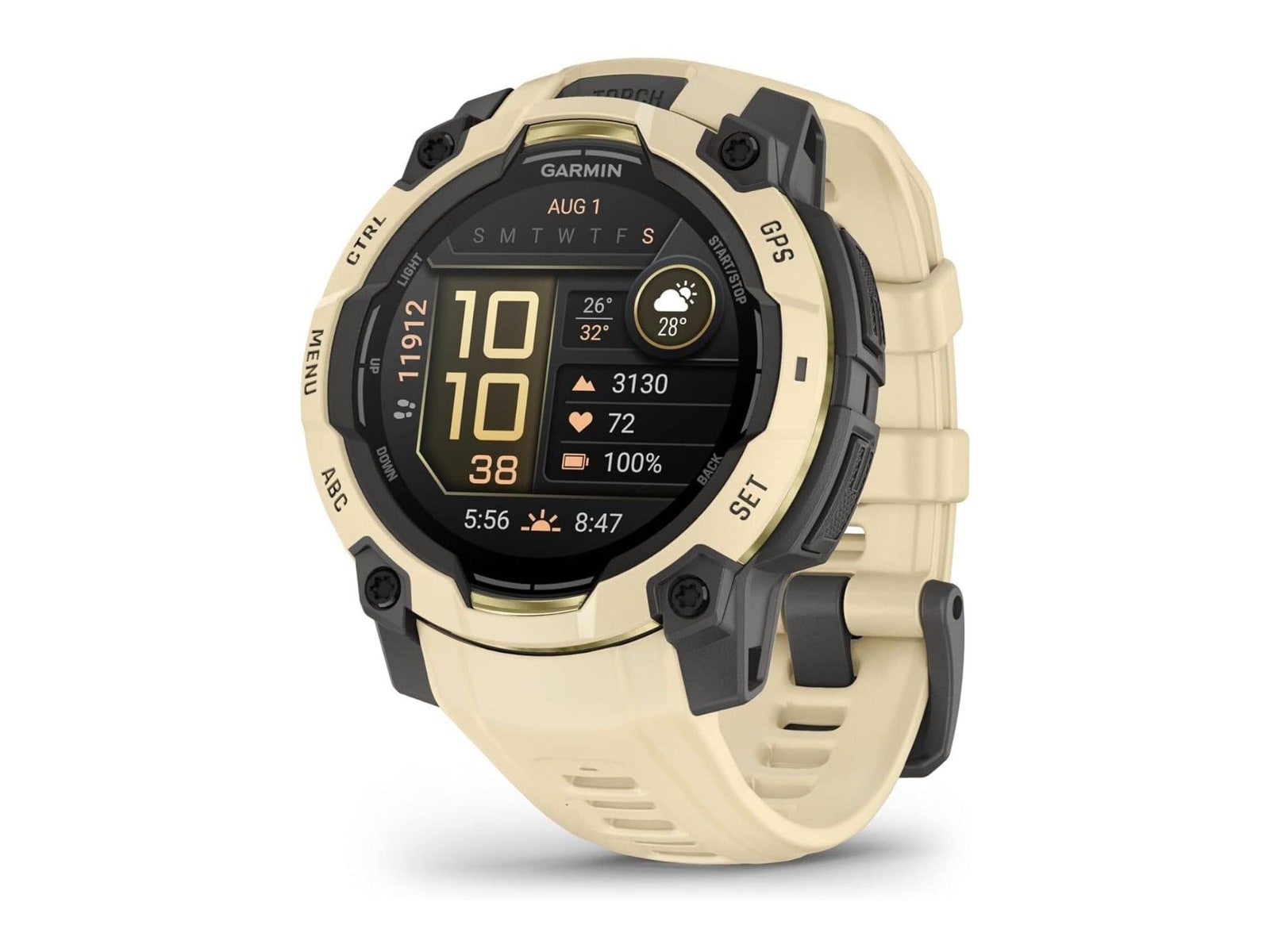 Garmin - Instinct 3 45mm AMOLED GPS (Citrine, Limited Edition) Smart Watches
