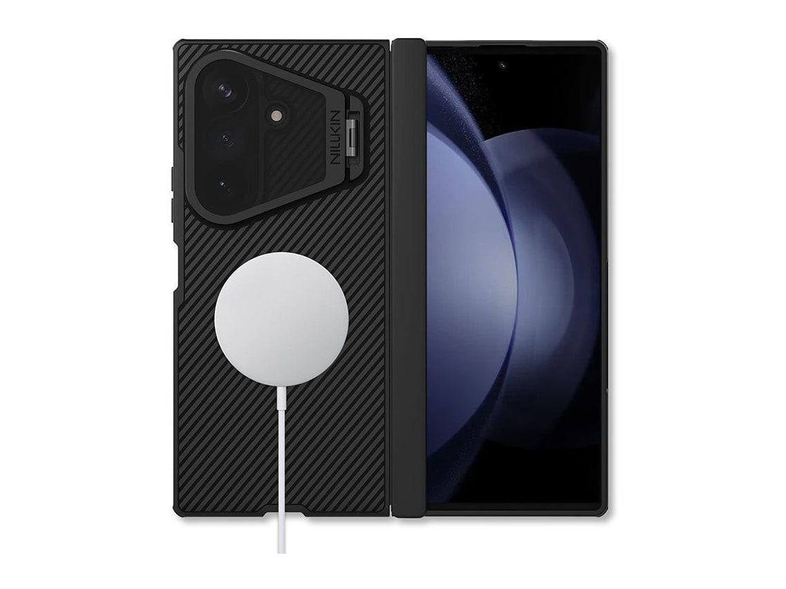 Nillkin - MagSafe Compatible CamShield CamProp Case with Transparent Camera Cover - Galaxy Z Fold 8 Ultra - Black