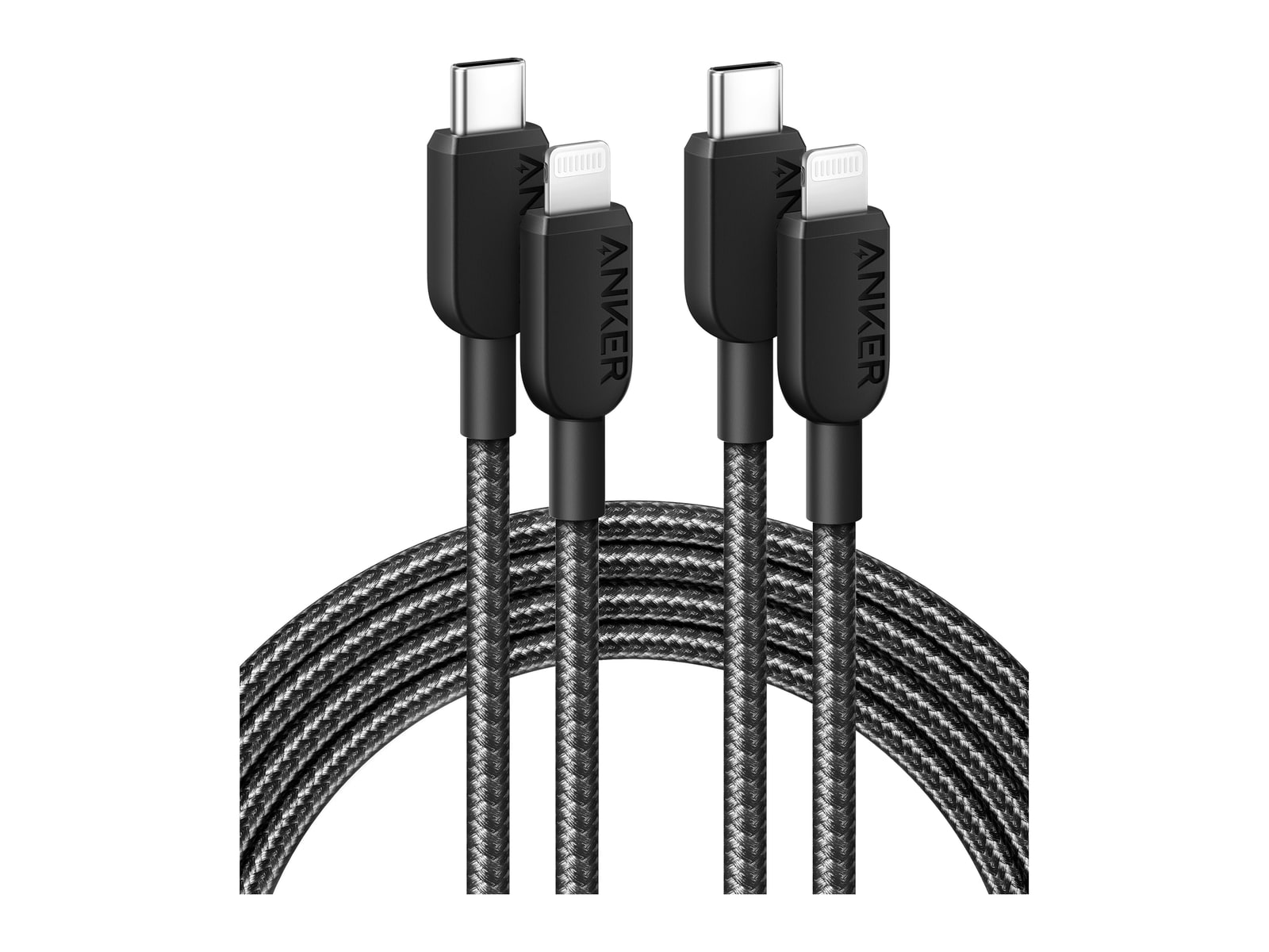 Anker - 310 USB-C to Lightning Cable 6 ft 2-Pack Charging Cables