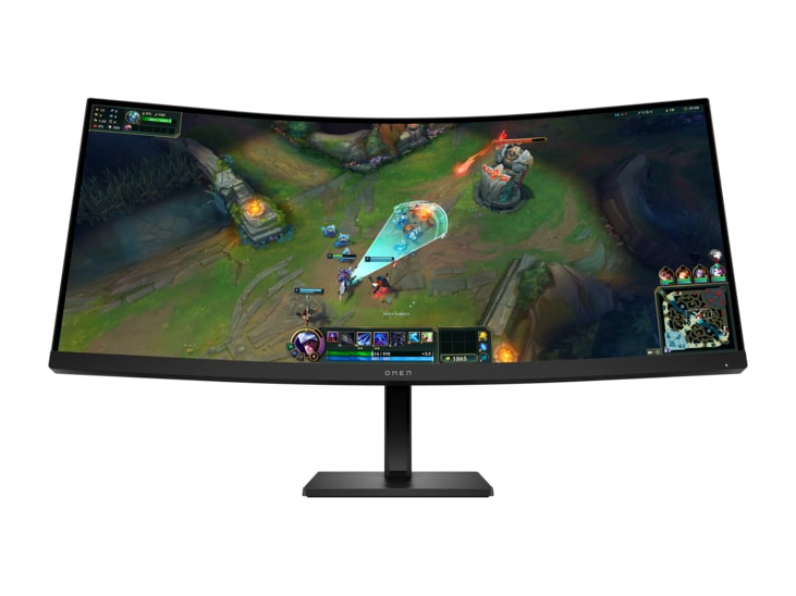 HP - 34" Omen 34c G2 WQHD 180Hz Gaming Monitors - Black