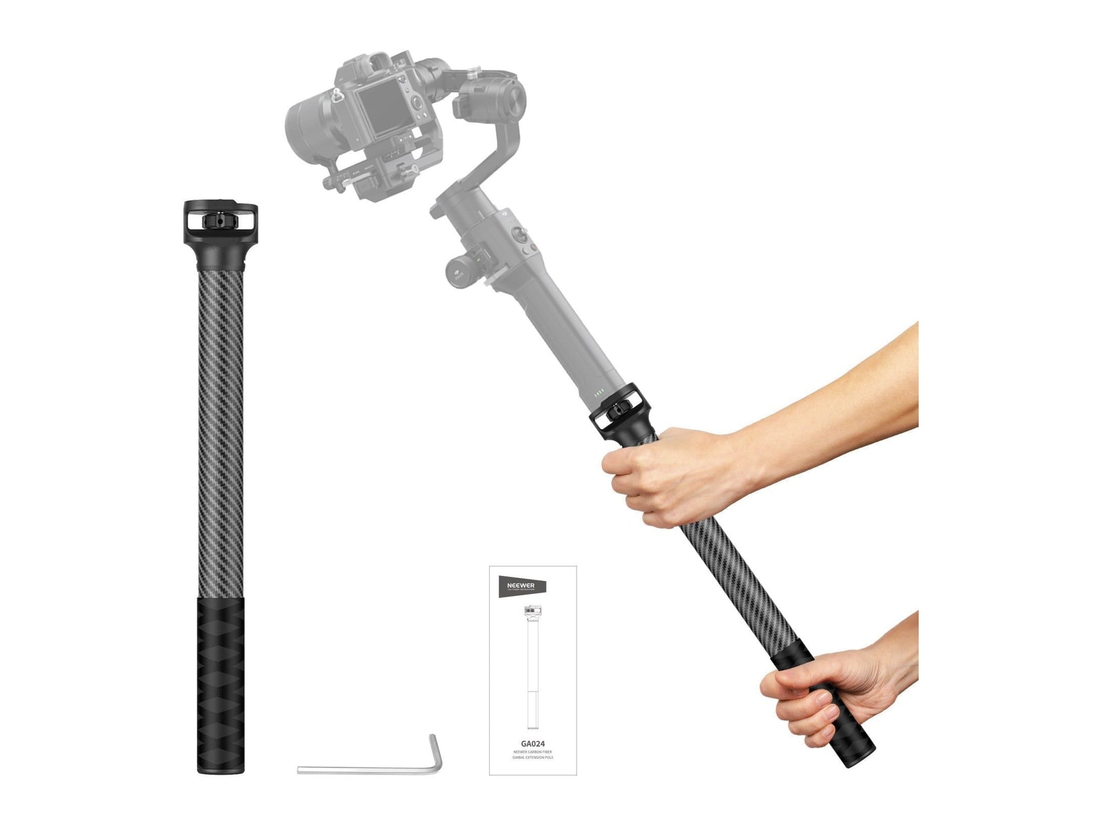 Neewer - GA024 Carbon Fiber Extension Pole for Ronin Series Camera Accessories