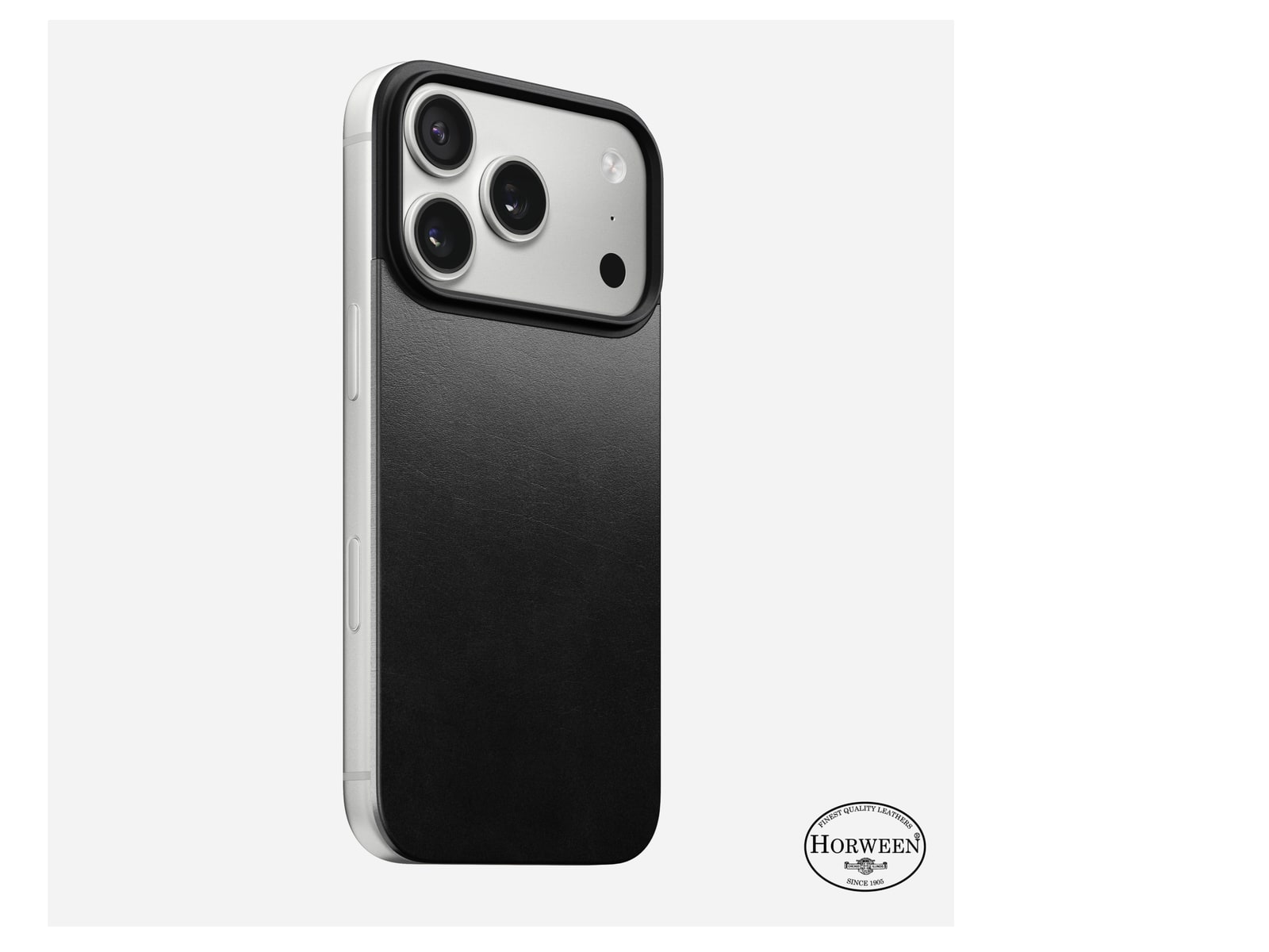 Nomad - Magnetic Leather Back - iPhone 17 Pro Phone Cases - Black