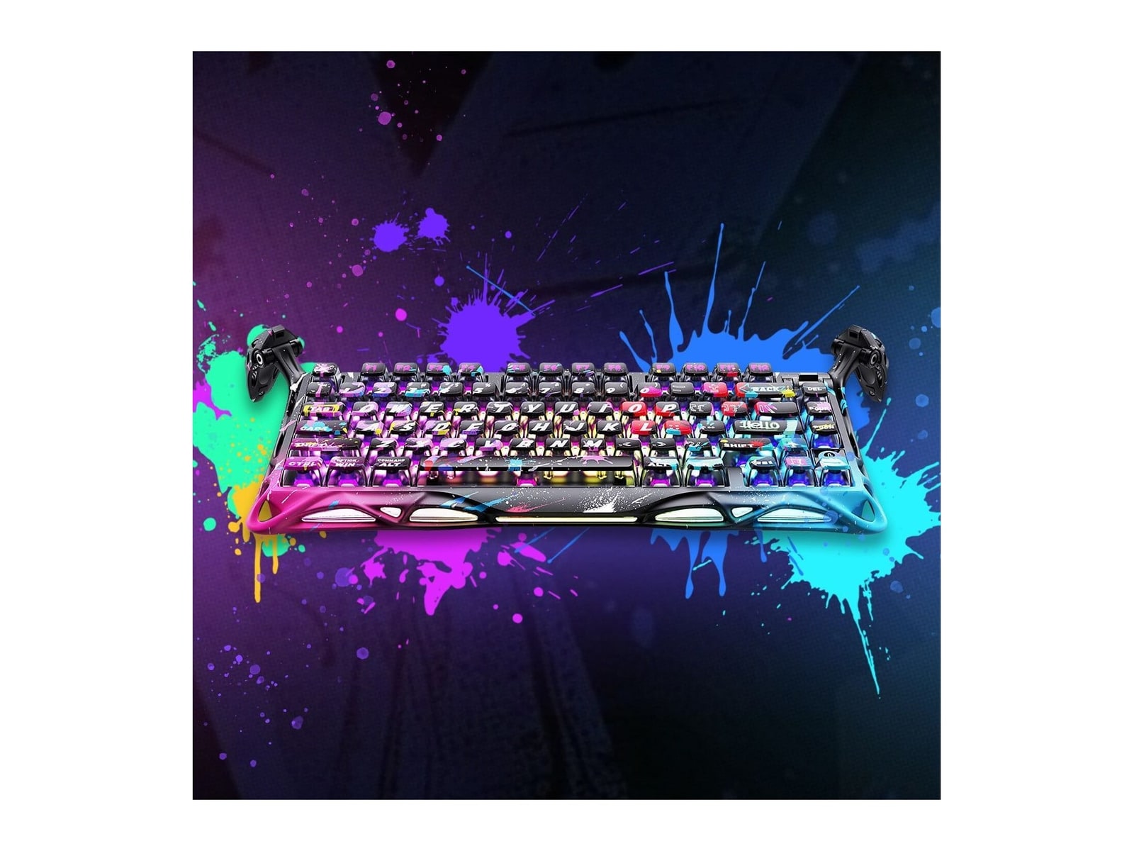 GravaStar - Mercury V75 Pro Special Edition Mechanical Keyboards - Neon Graffiti