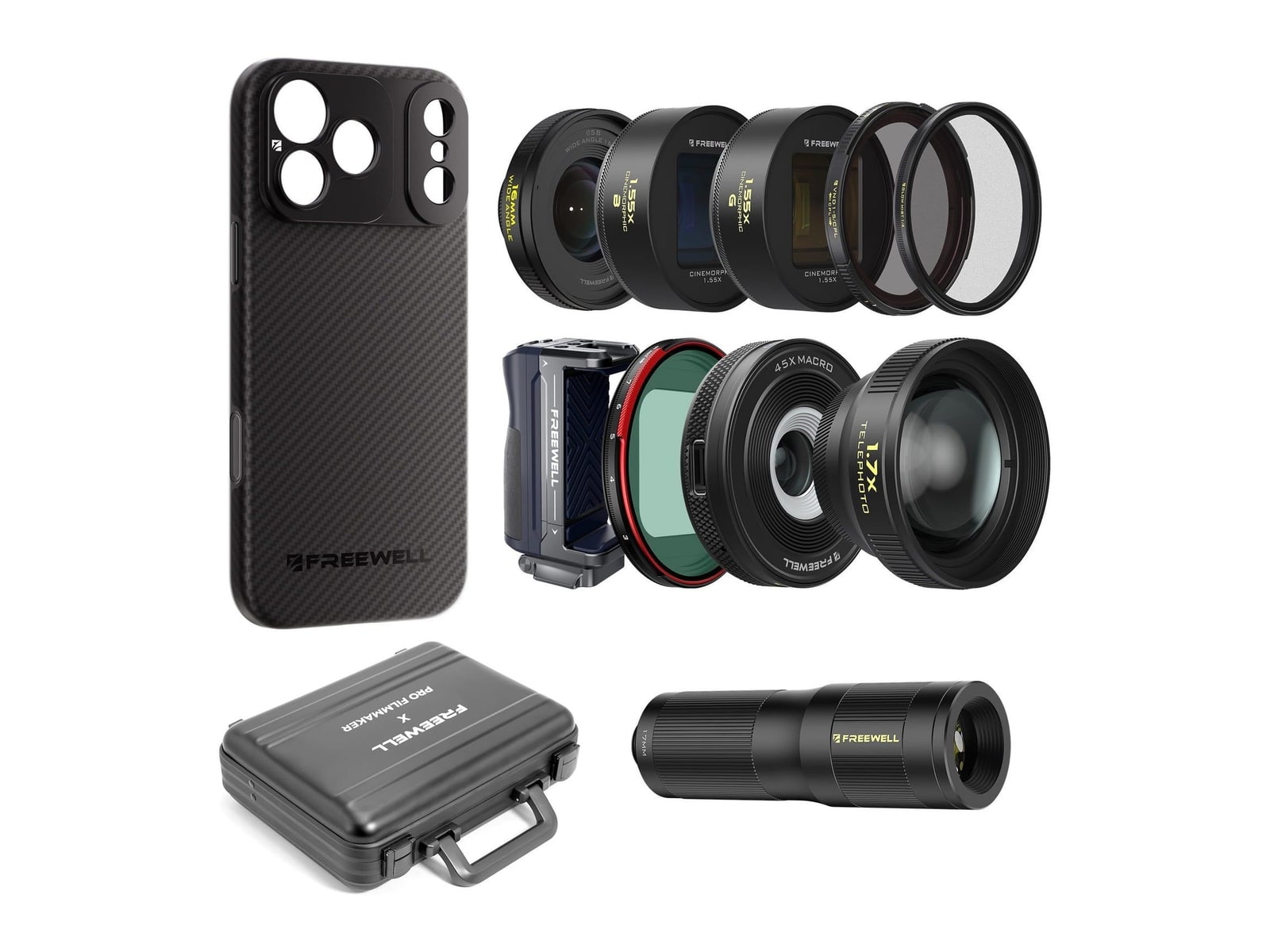 Freewell - iPhone Cinematographer Pro Kit iPhone 18 Pro / 1.55x Anamorphic Camera Accessories