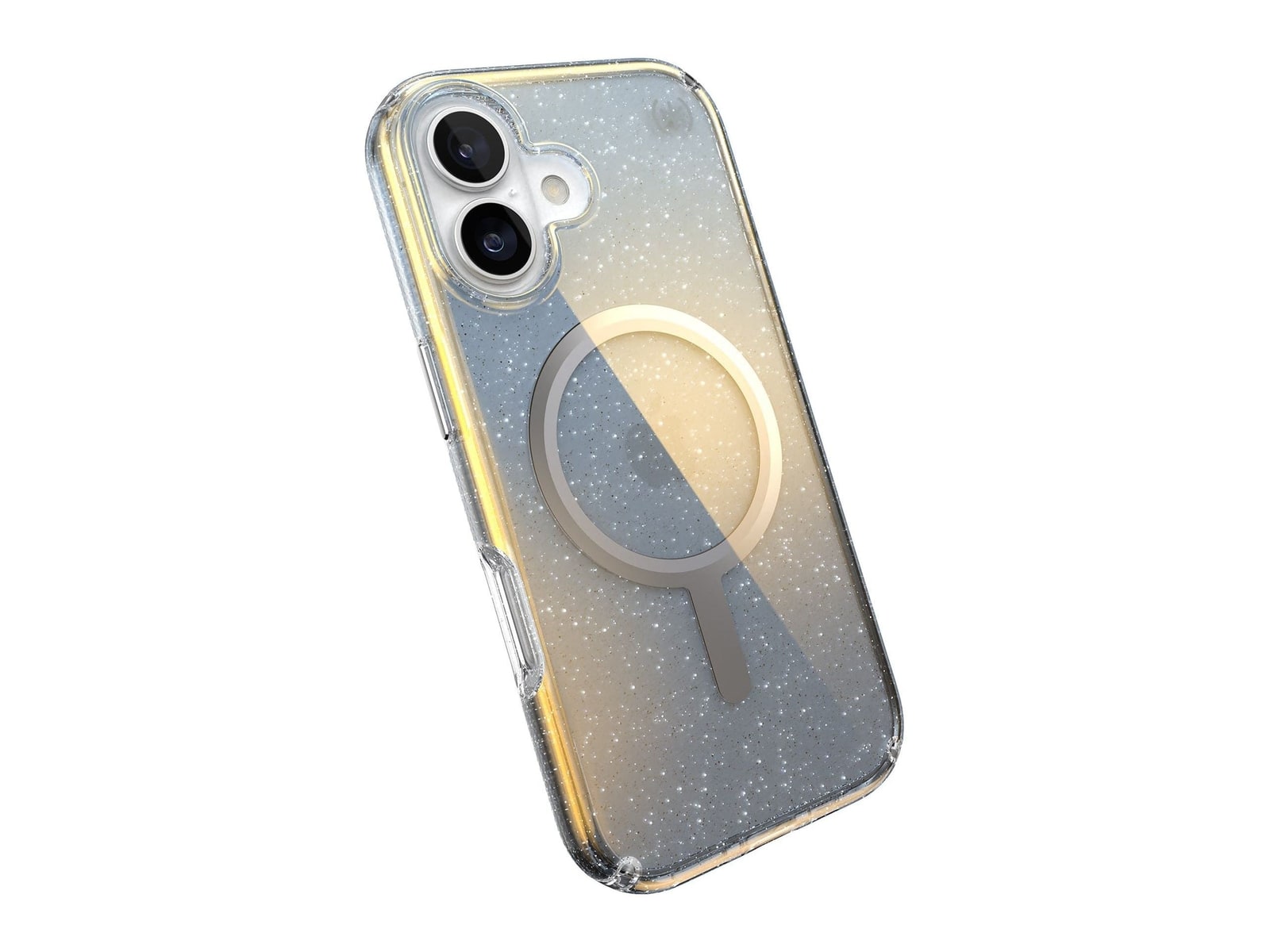 Speck - Presidio Lux Glitter MagSafe - iPhone 17 - Clear/Hyper Mirror Glitter