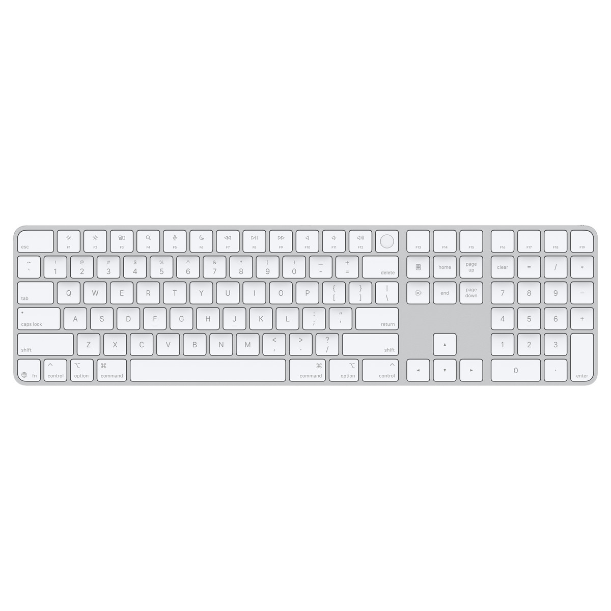 Apple - Magic Keyboard with Touch ID and Numeric Keypad - USB-C - White