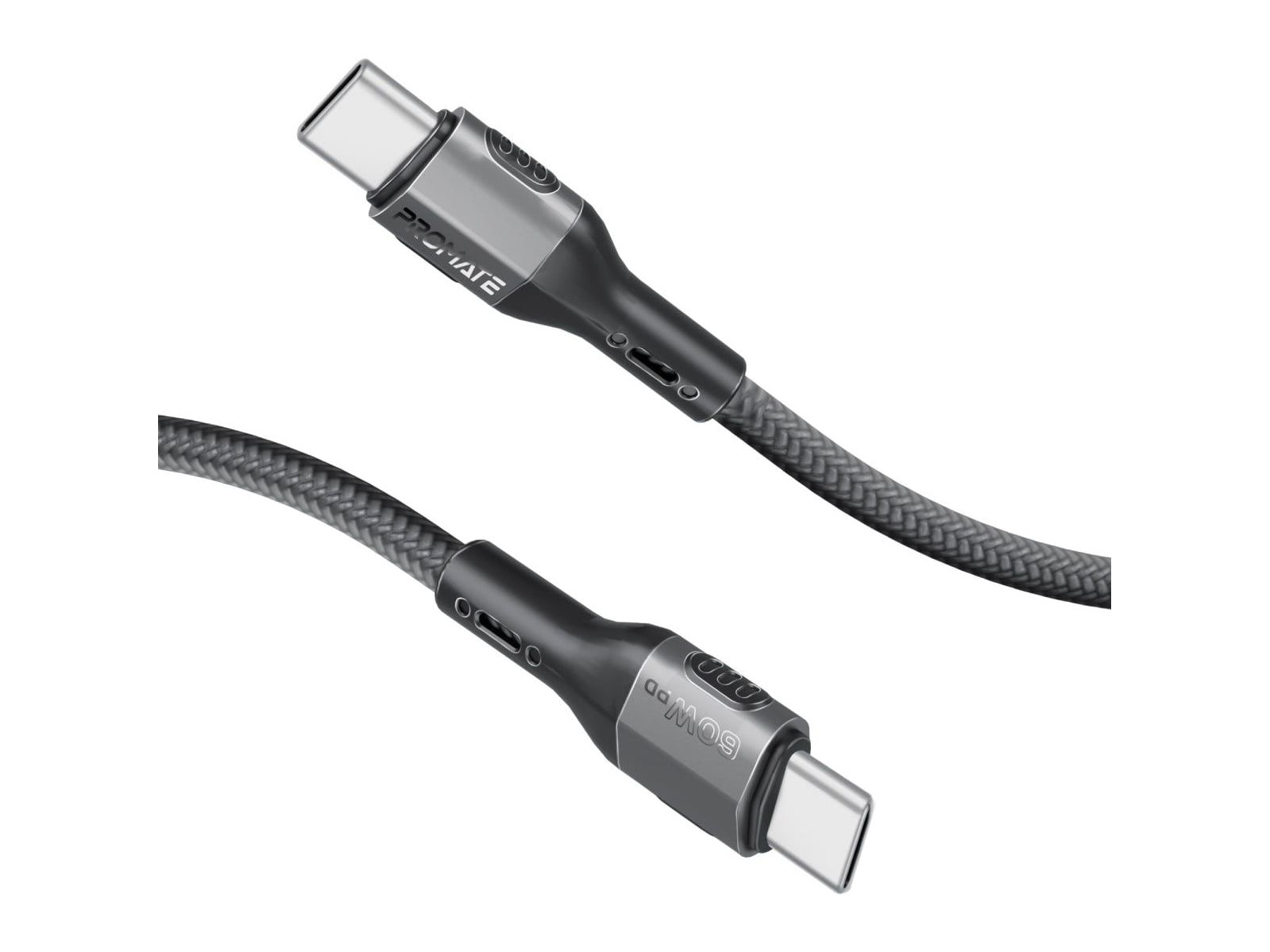 Promate - FletchLink-CC USB-C Cables - Black