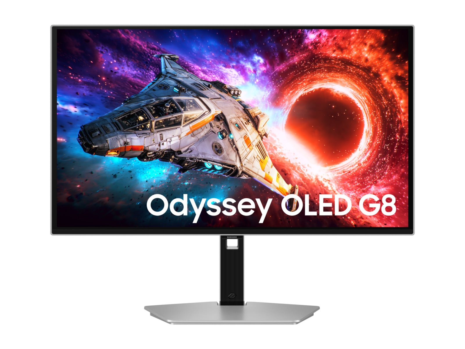 Samsung - 27" Odyssey OLED G8 G80SH 4K UHD 240Hz OLED Monitors - Silver
