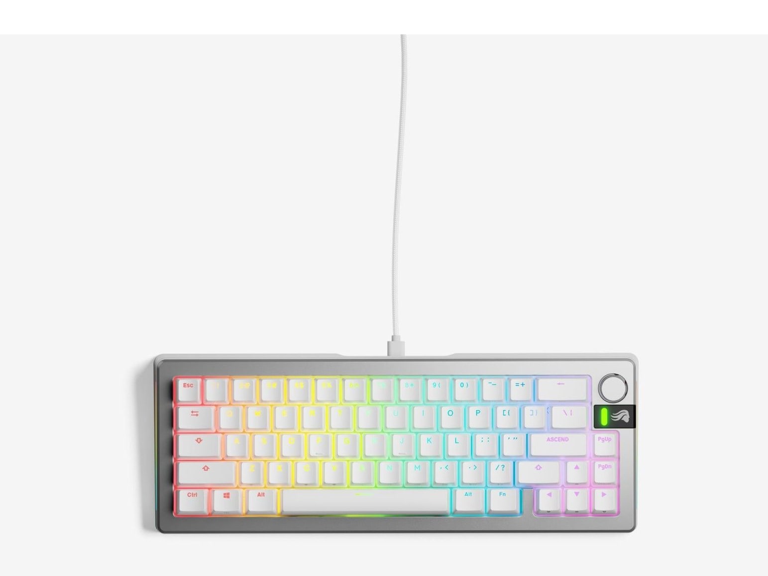 Glorious - GMMK 3 PRO Prebuilt 65% Mechanical Keyboards - Silver