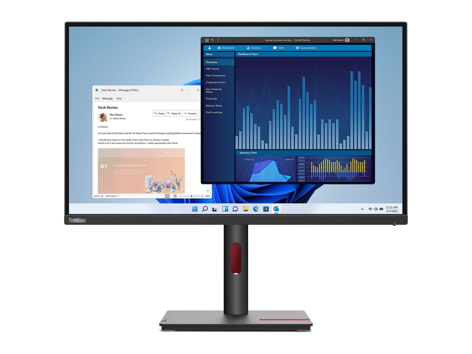 Lenovo - 27" ThinkVision T27p-30 4K UHD 60Hz 4K/5K Monitors - Black