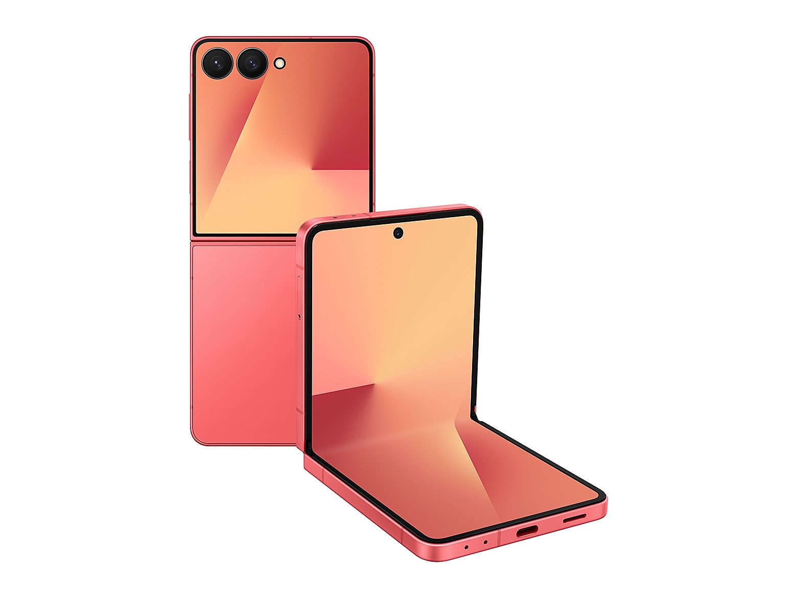 Samsung - Galaxy Z Flip7 5G 512GB - Coralred