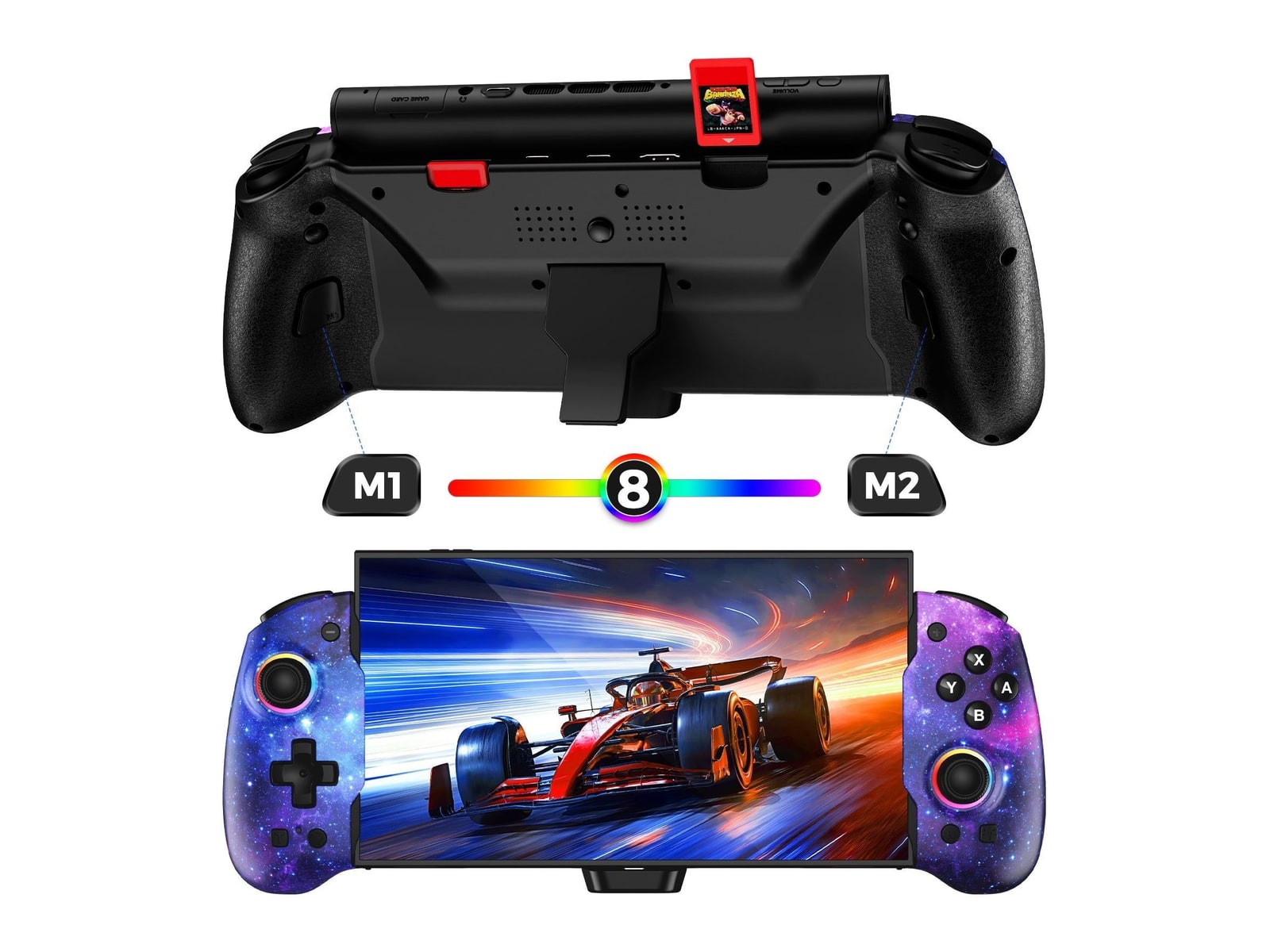 NexiGo - Gripcon Controller with HDMI and RGB Indicators for Switch 2 - Cosmic Nebula
