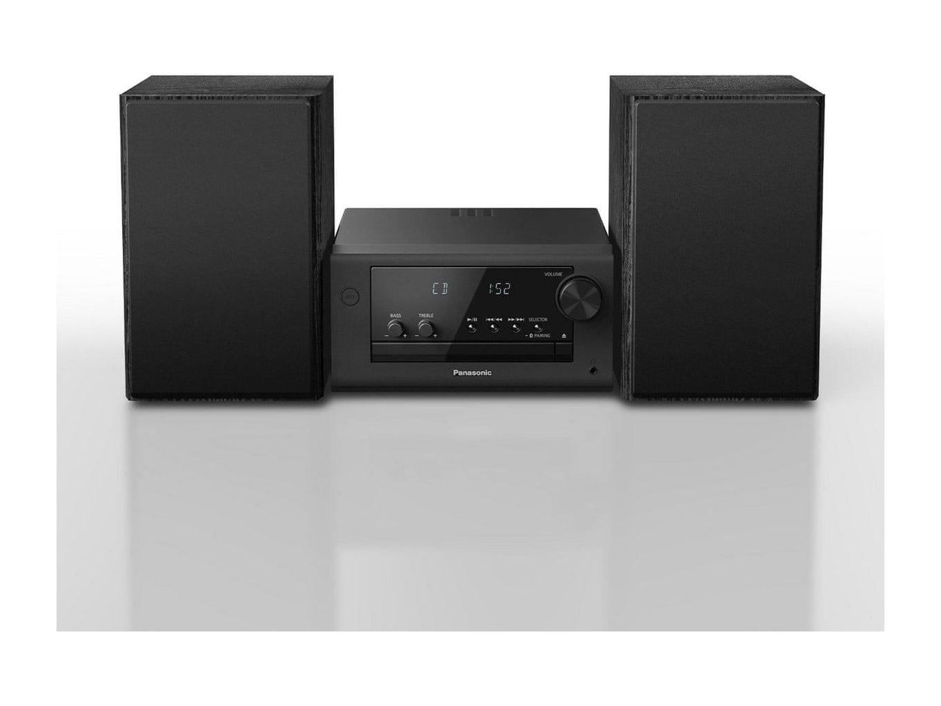 Panasonic - SC-PM702 Bluetooth Turntables & CD Players - Black