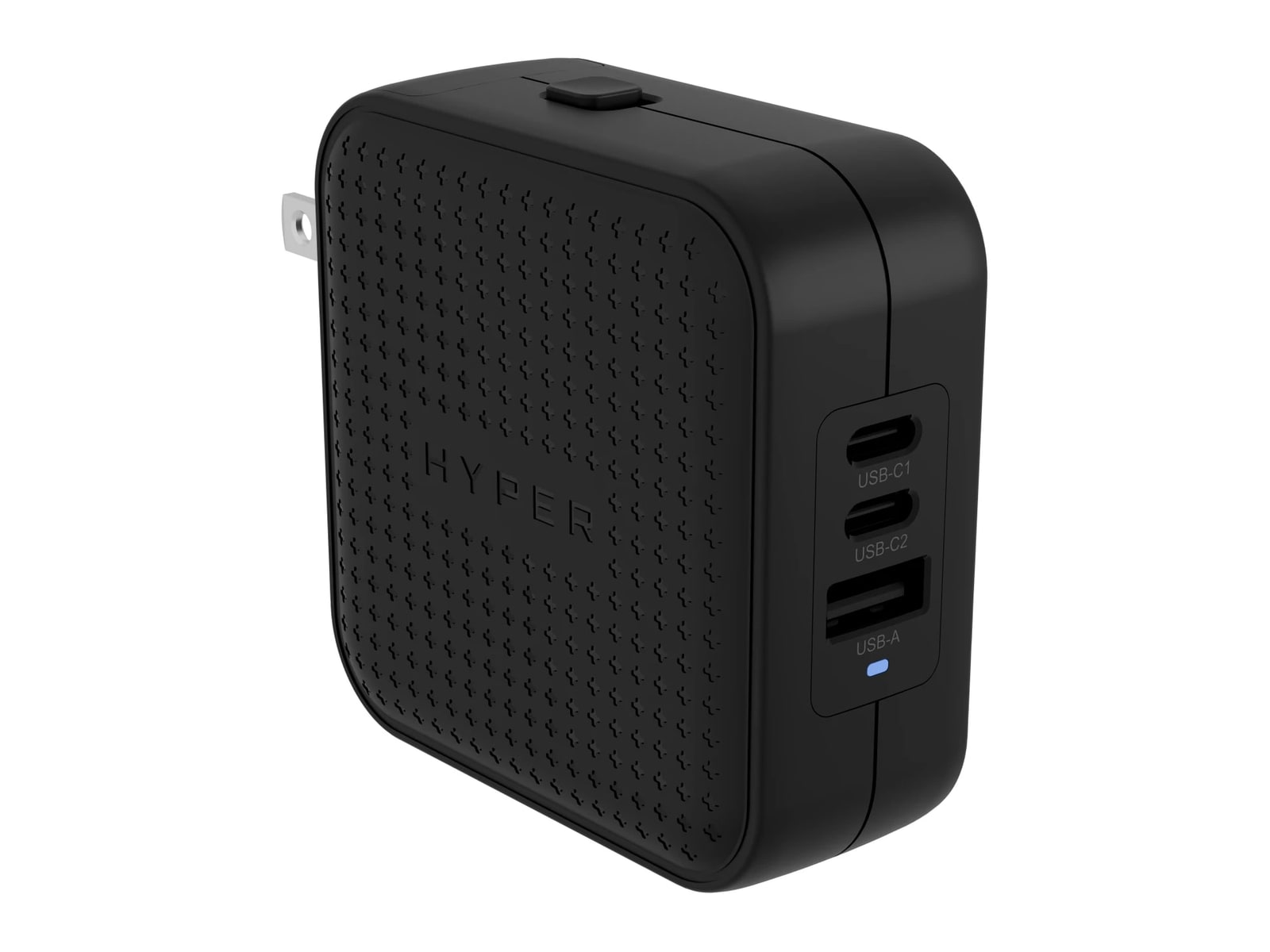 Hyper - HyperJuice 70W GaN Safety Tested Travel Charger with 3 Ports Black Wall Chargers