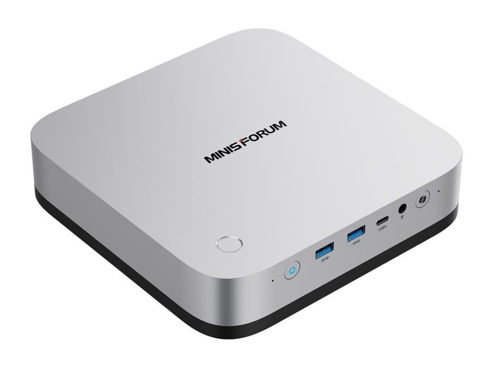 MINISFORUM - AI X1 Pro-470 Barebone - AMD Ryzen AI 9 HX 470 chip - Silver